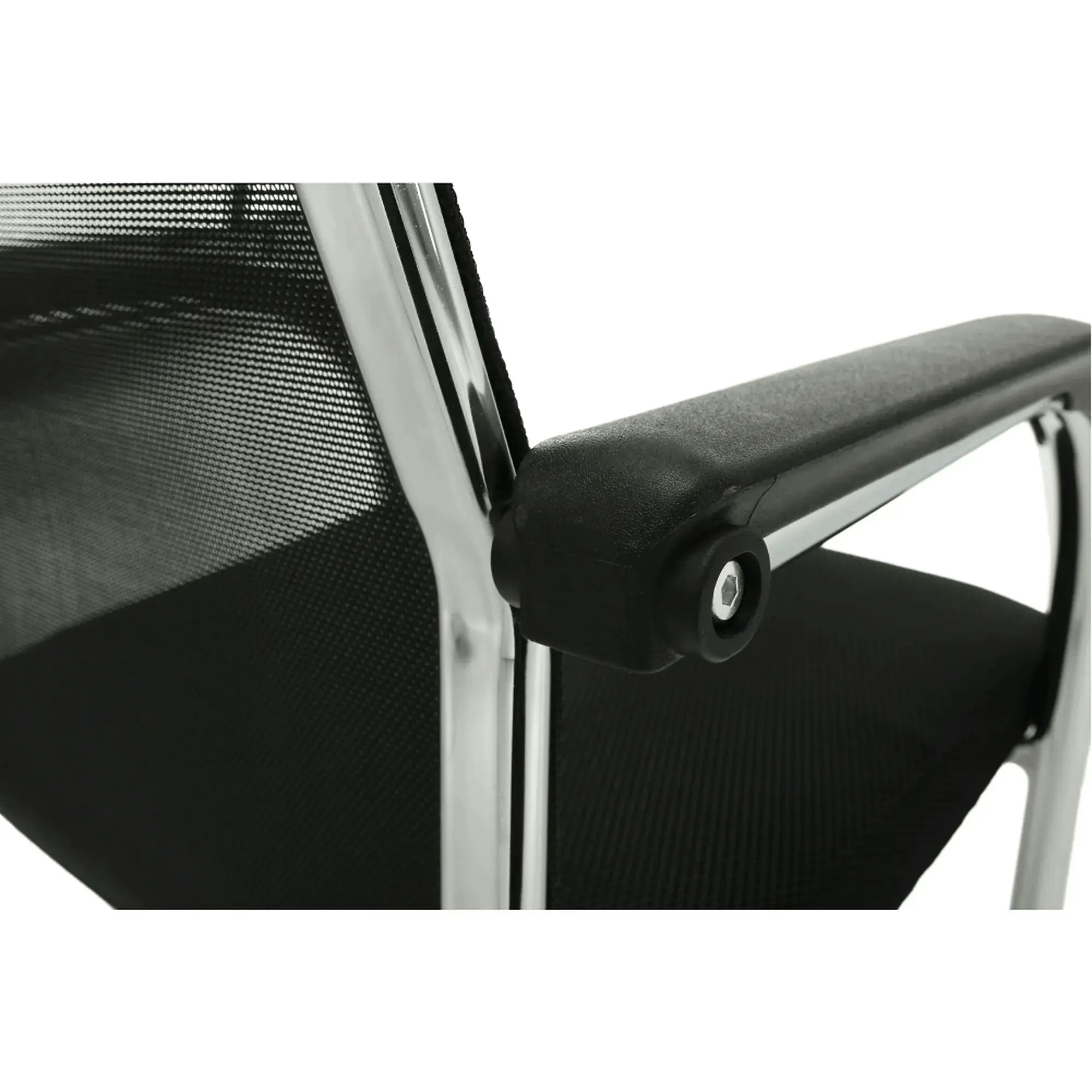 Scaun ESIN, negru/crom, plasa/metal, 55x64x93 cm