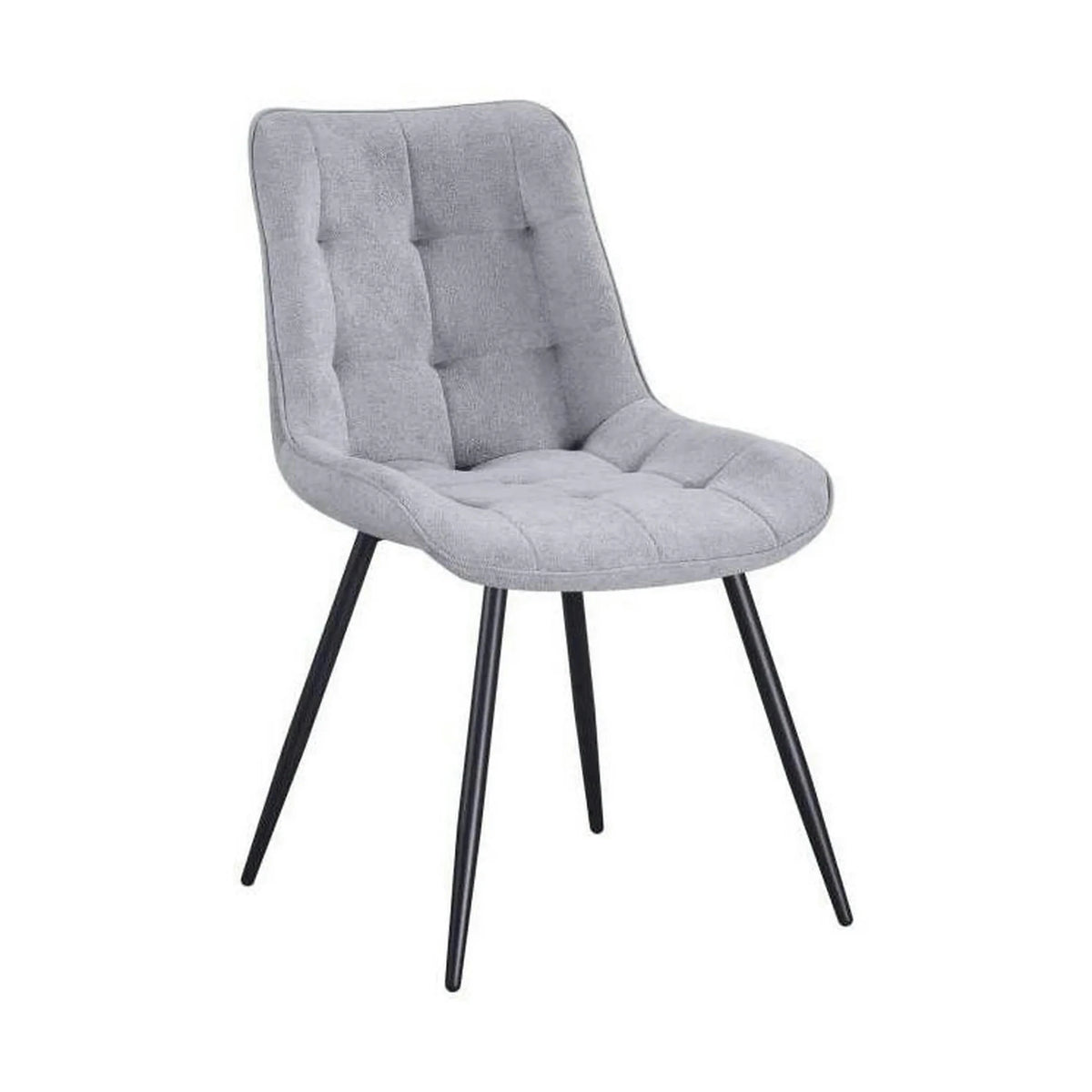 Scaun EVO, gri deschis/negru, stofa clasica/metal, 51x63x86 cm