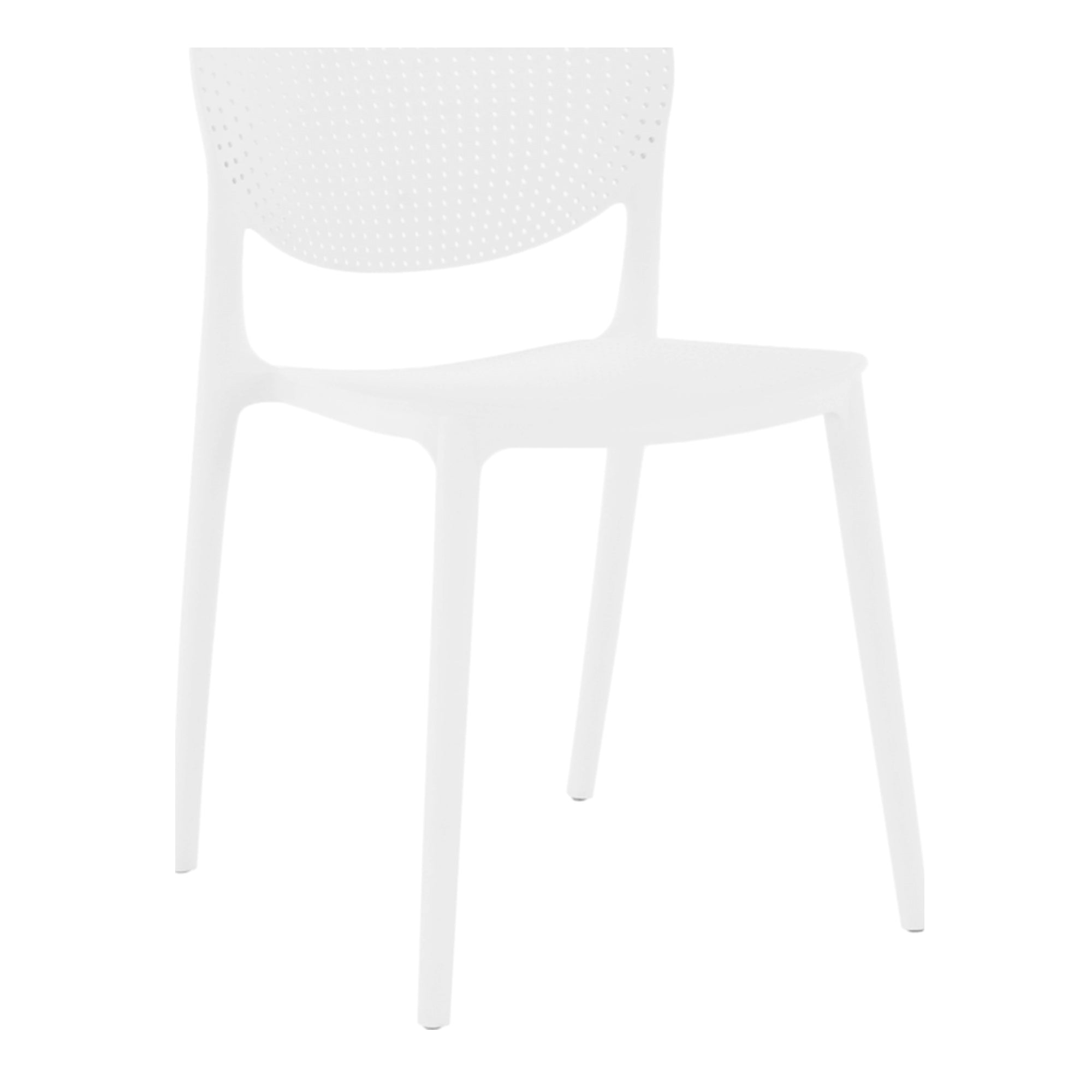 Scaun FEDRA NEW, alb, plastic, 45x53x81 cm