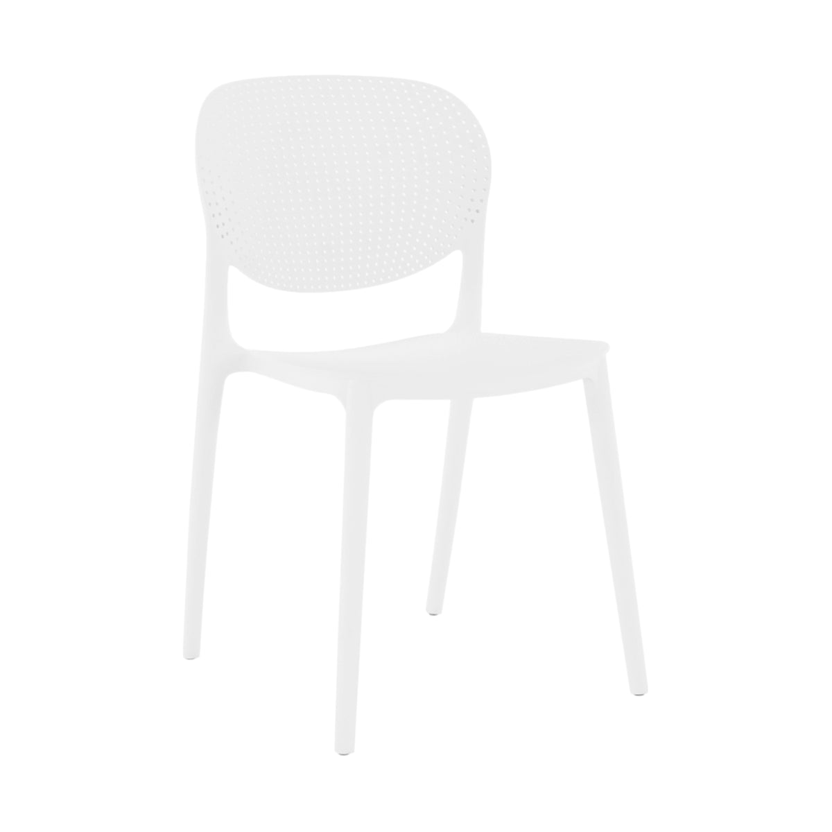 Scaun FEDRA NEW, alb, plastic, 45x53x81 cm