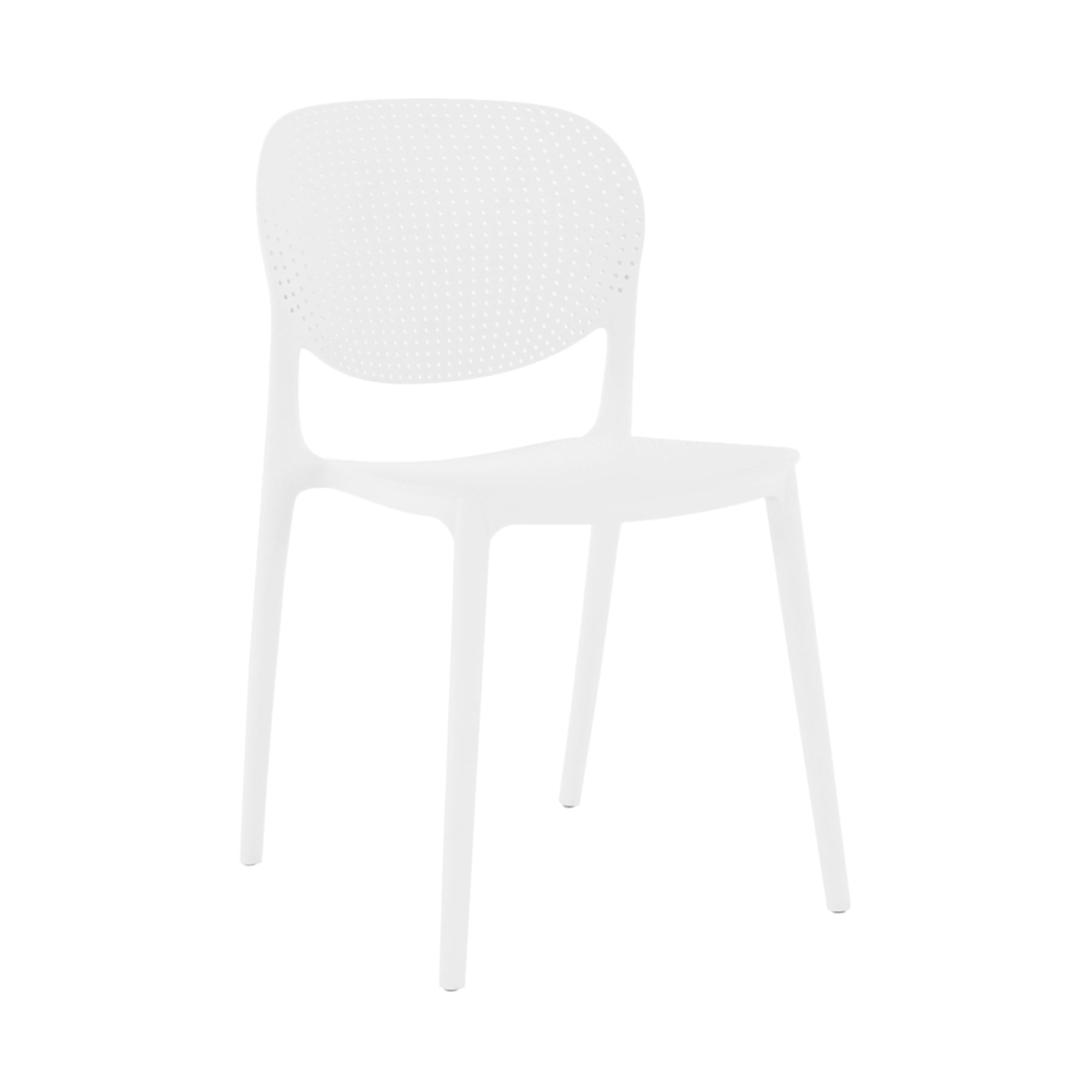 Scaun FEDRA NEW, alb, plastic, 45x53x81 cm