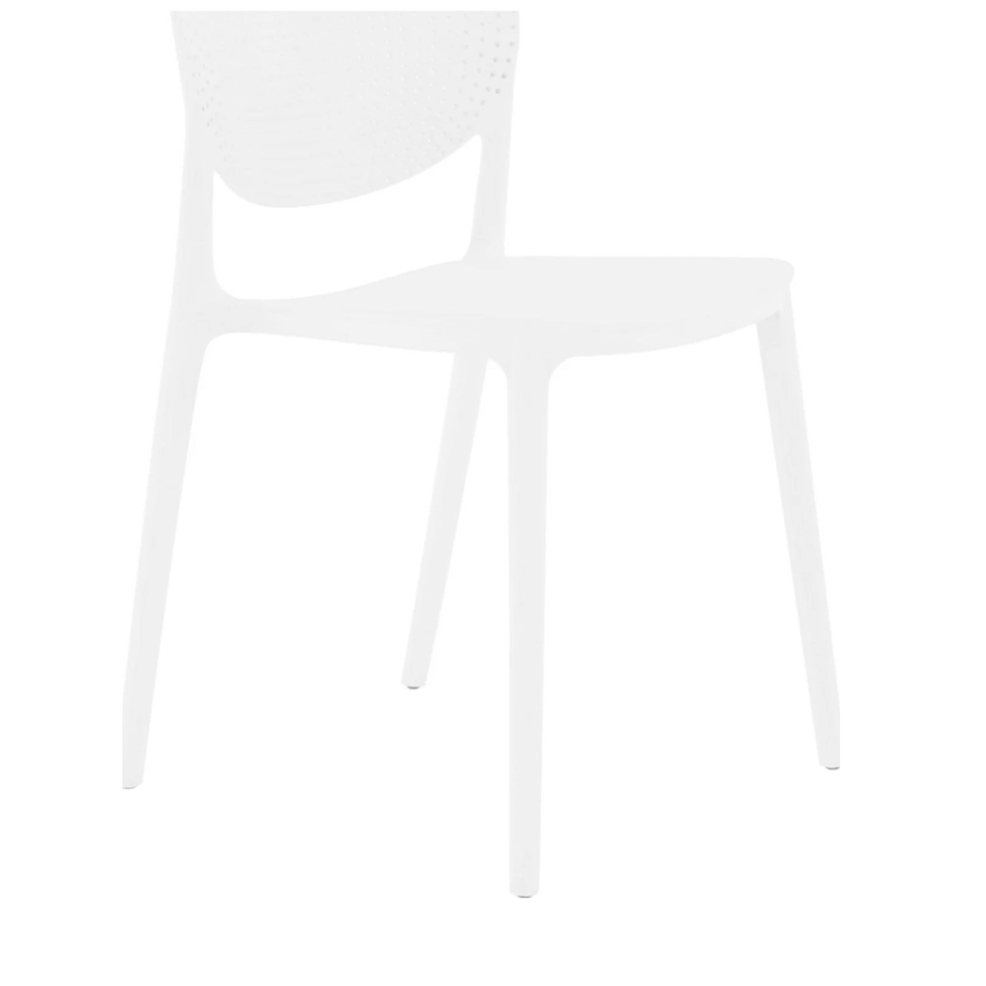 Scaun FEDRA NEW, alb, plastic, 45x53x81 cm