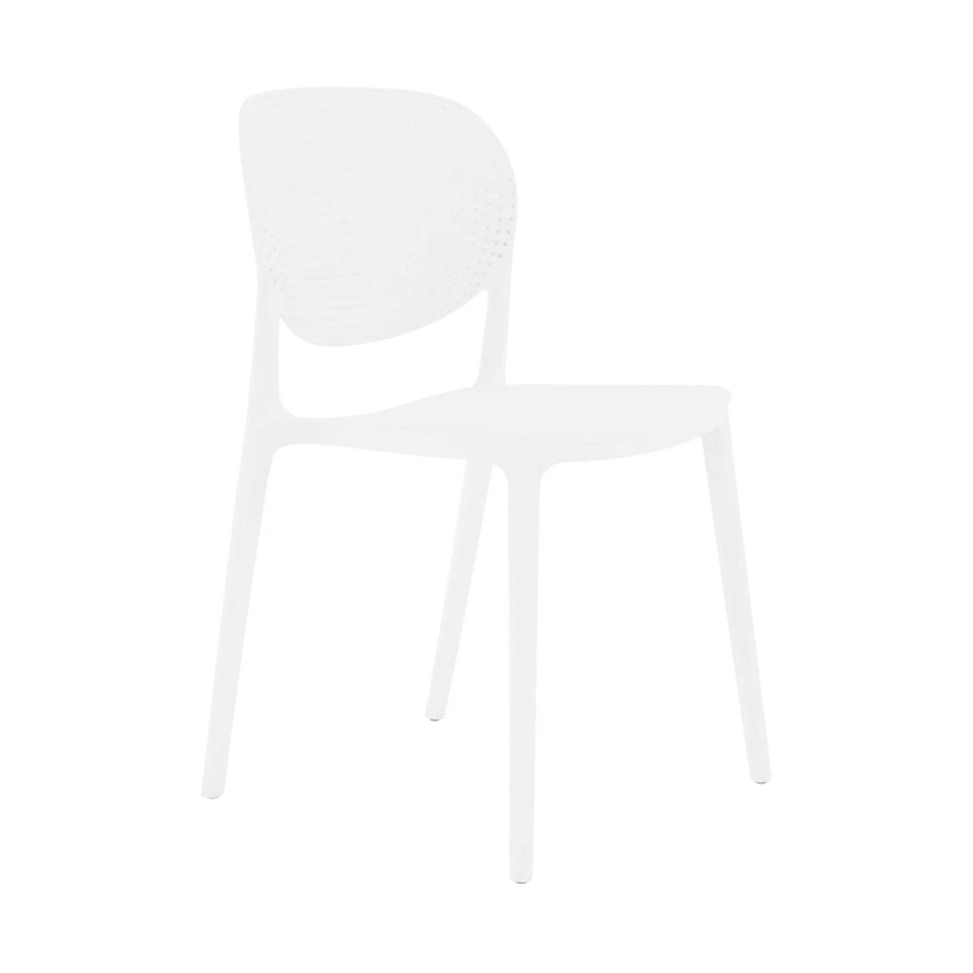 Scaun FEDRA NEW, alb, plastic, 45x53x81 cm