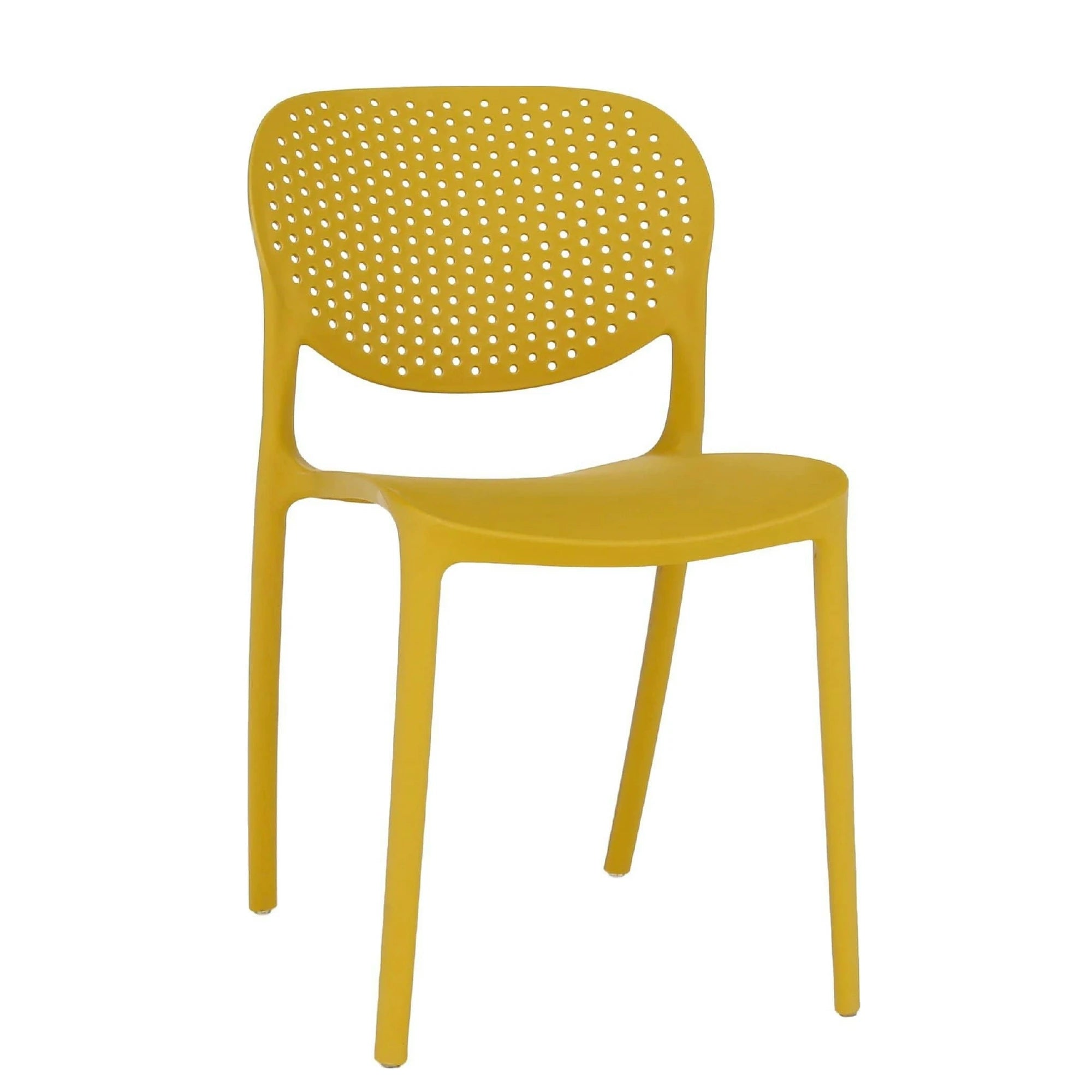 Scaun FEDRA NEW, galben, plastic, 46x53x81.5 cm