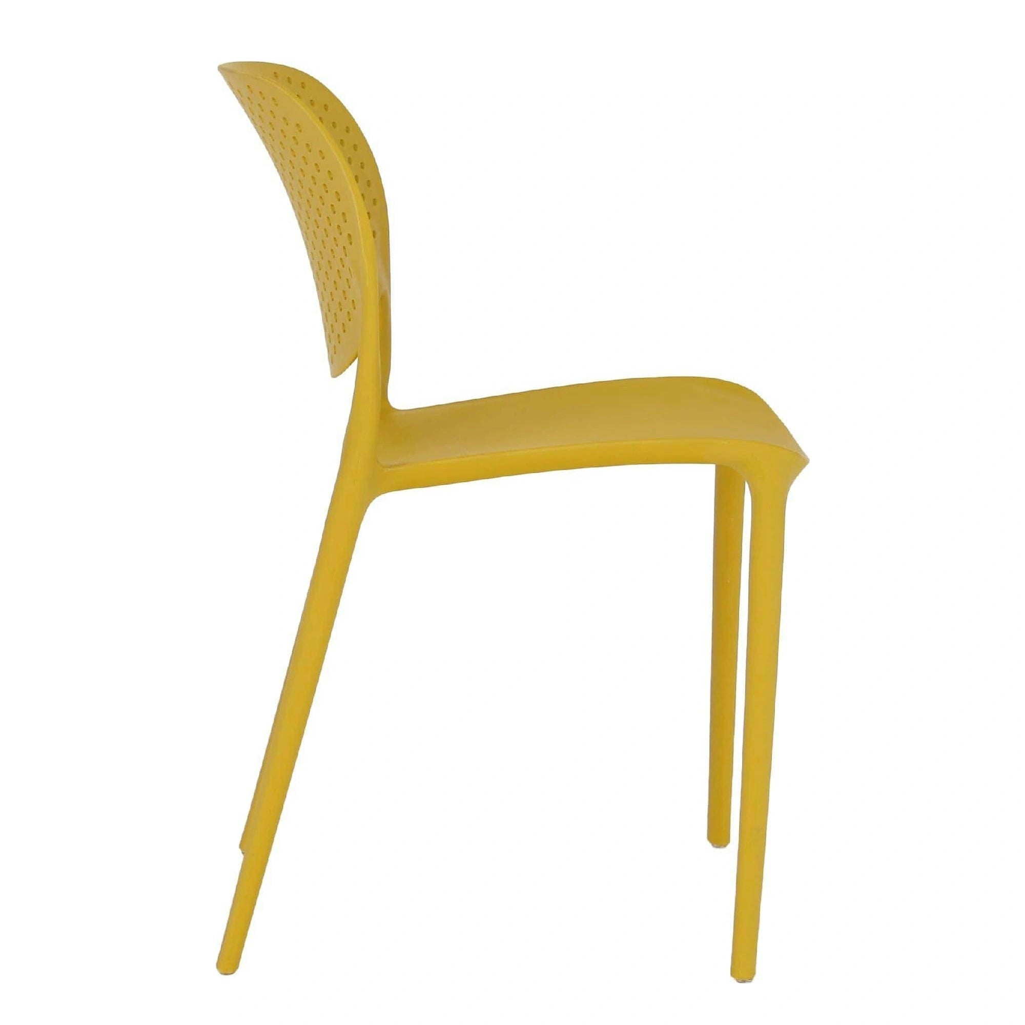Scaun FEDRA NEW, galben, plastic, 46x53x81.5 cm