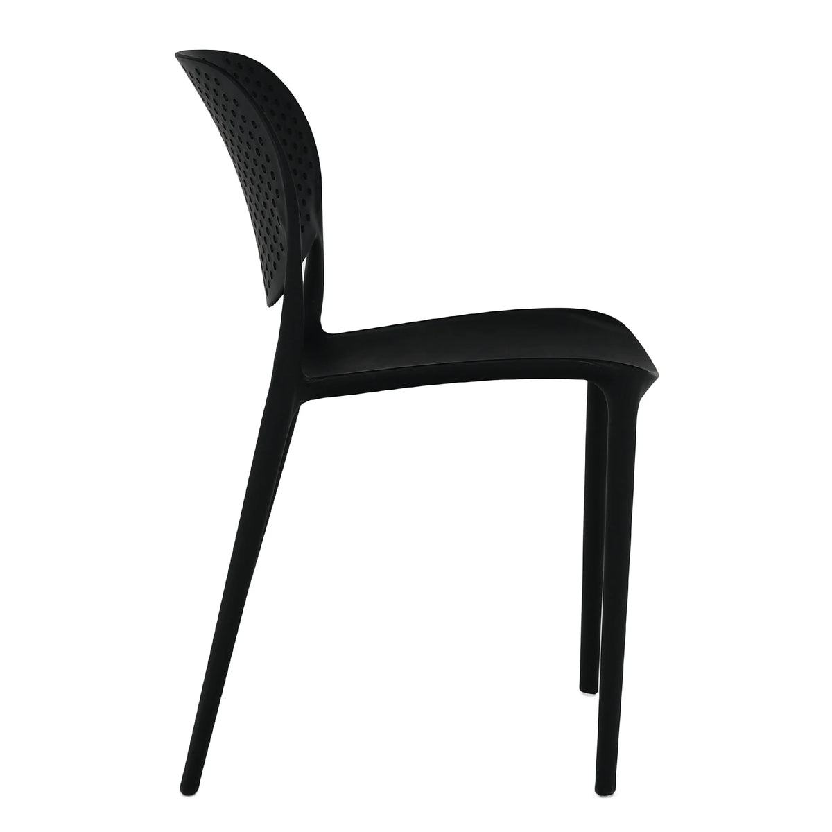 Scaun FEDRA NEW, negru, plastic, 46x53x81.5 cm