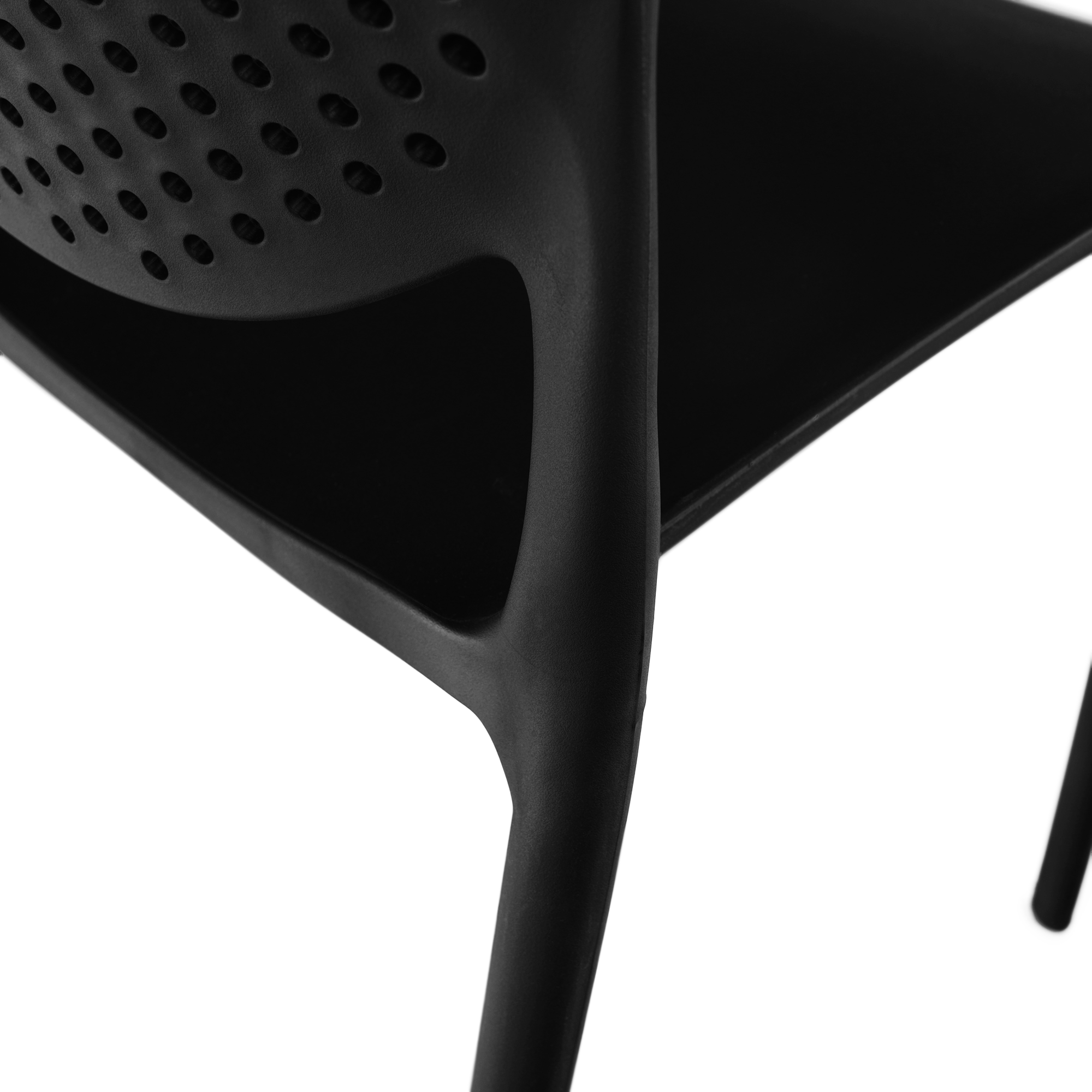 Scaun FEDRA NEW, negru, plastic, 46x53x81.5 cm