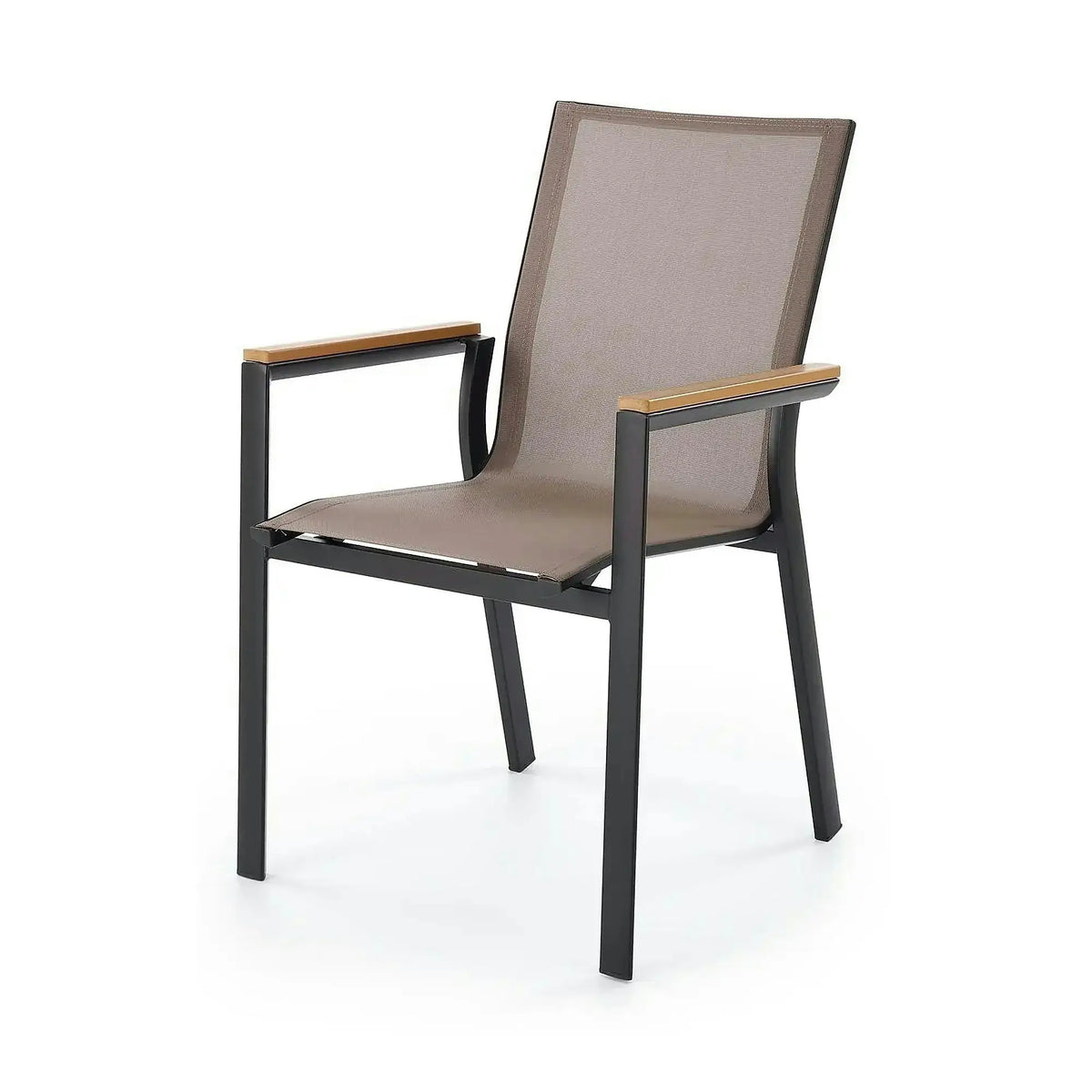 Scaun FIERRO, gri/negru, plasa/metal, 57x66x88 cm