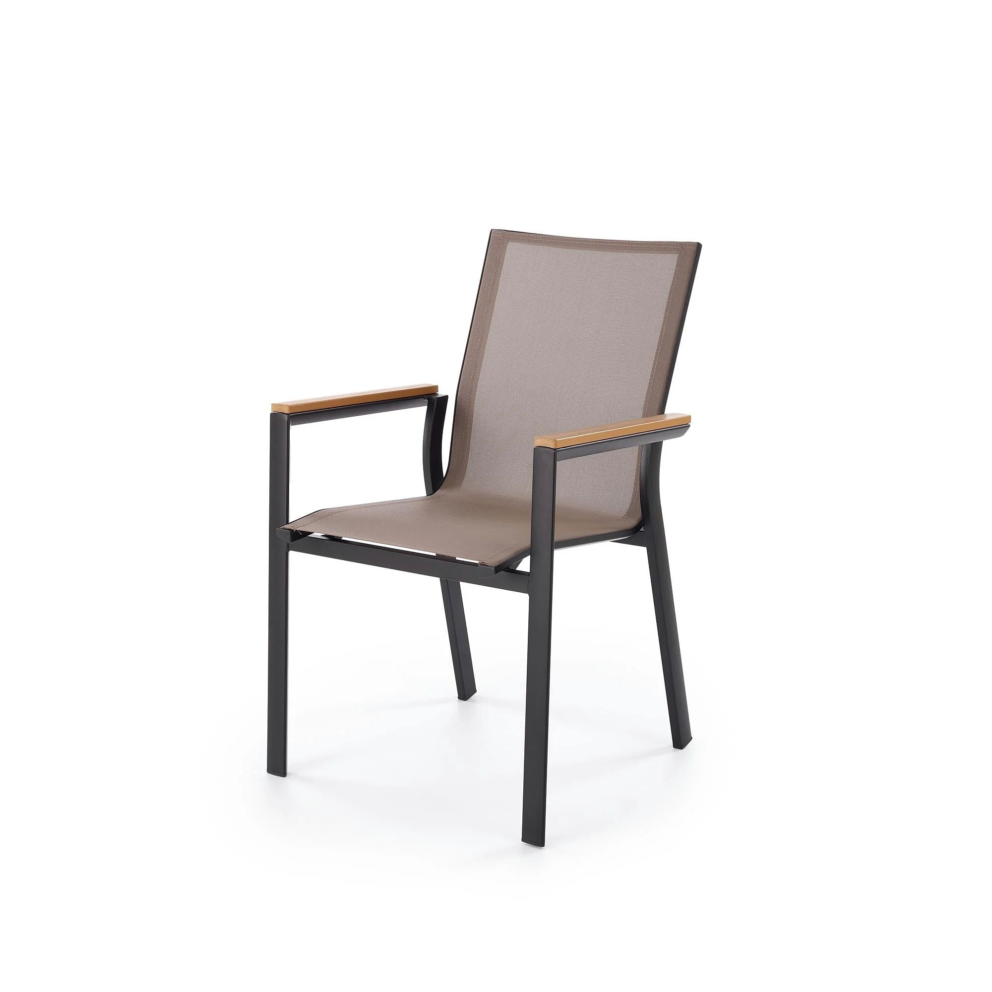 Scaun FIERRO, gri/negru, plasa/metal, 57x66x88 cm