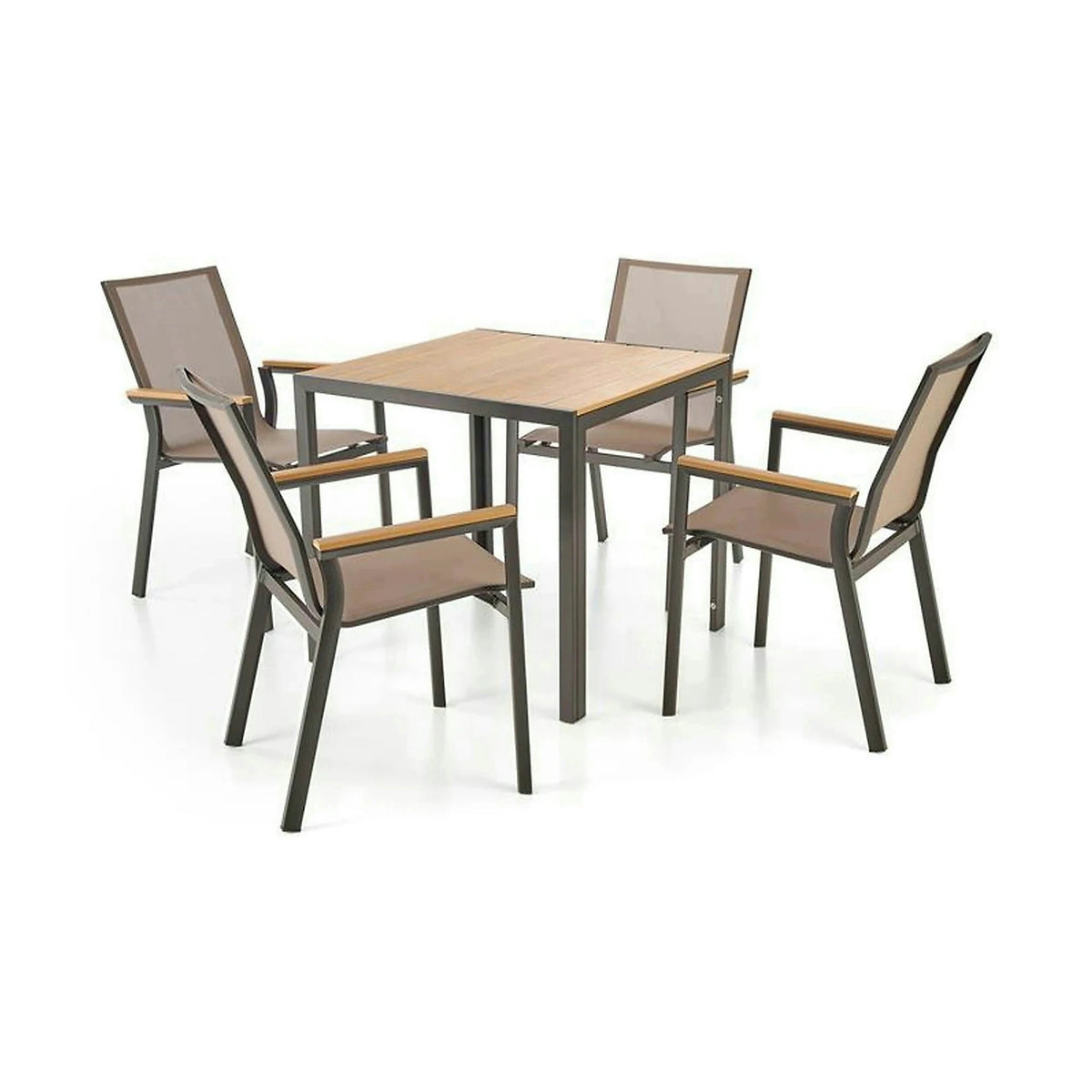 Scaun FIERRO, gri/negru, plasa/metal, 57x66x88 cm