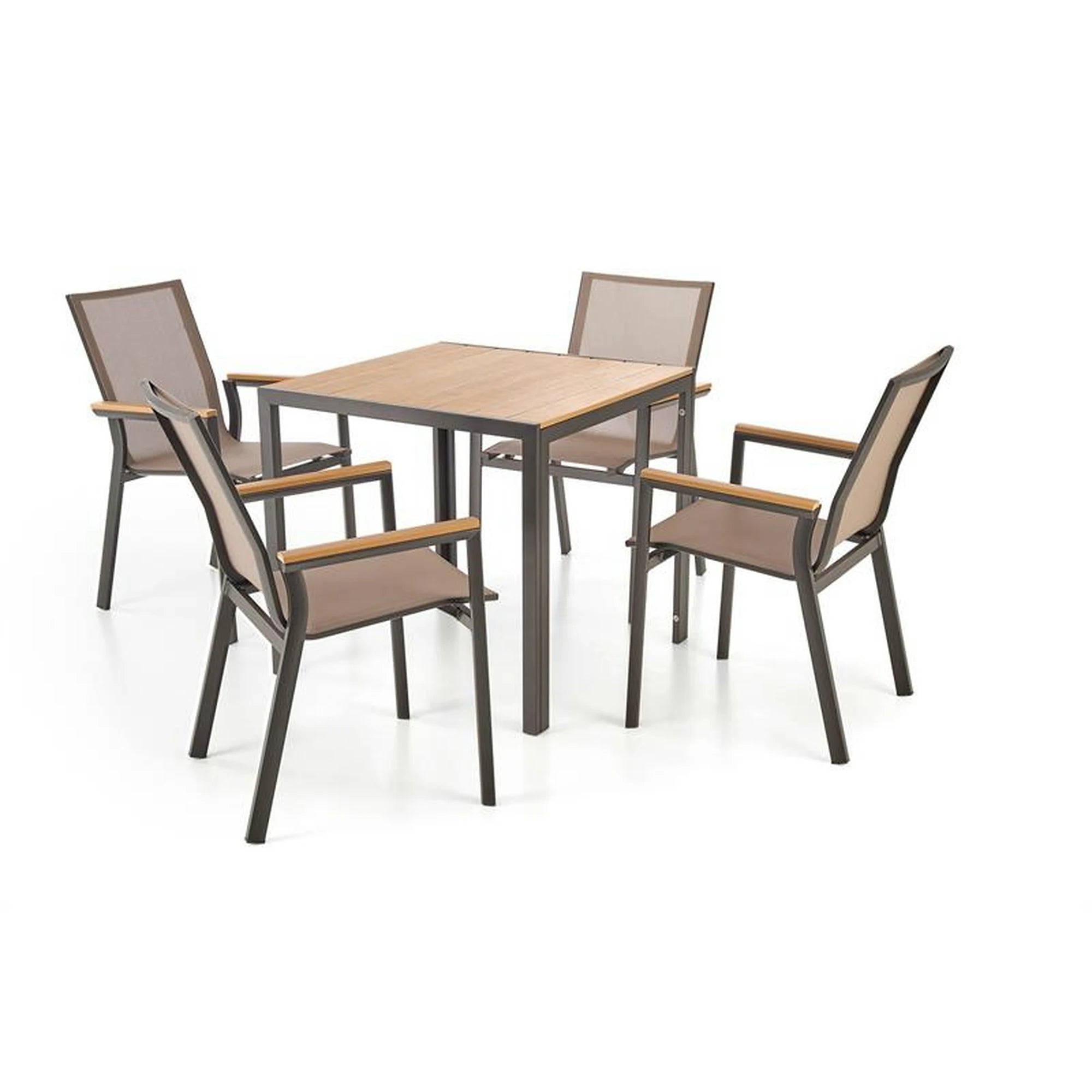 Scaun FIERRO, gri/negru, plasa/metal, 57x66x88 cm