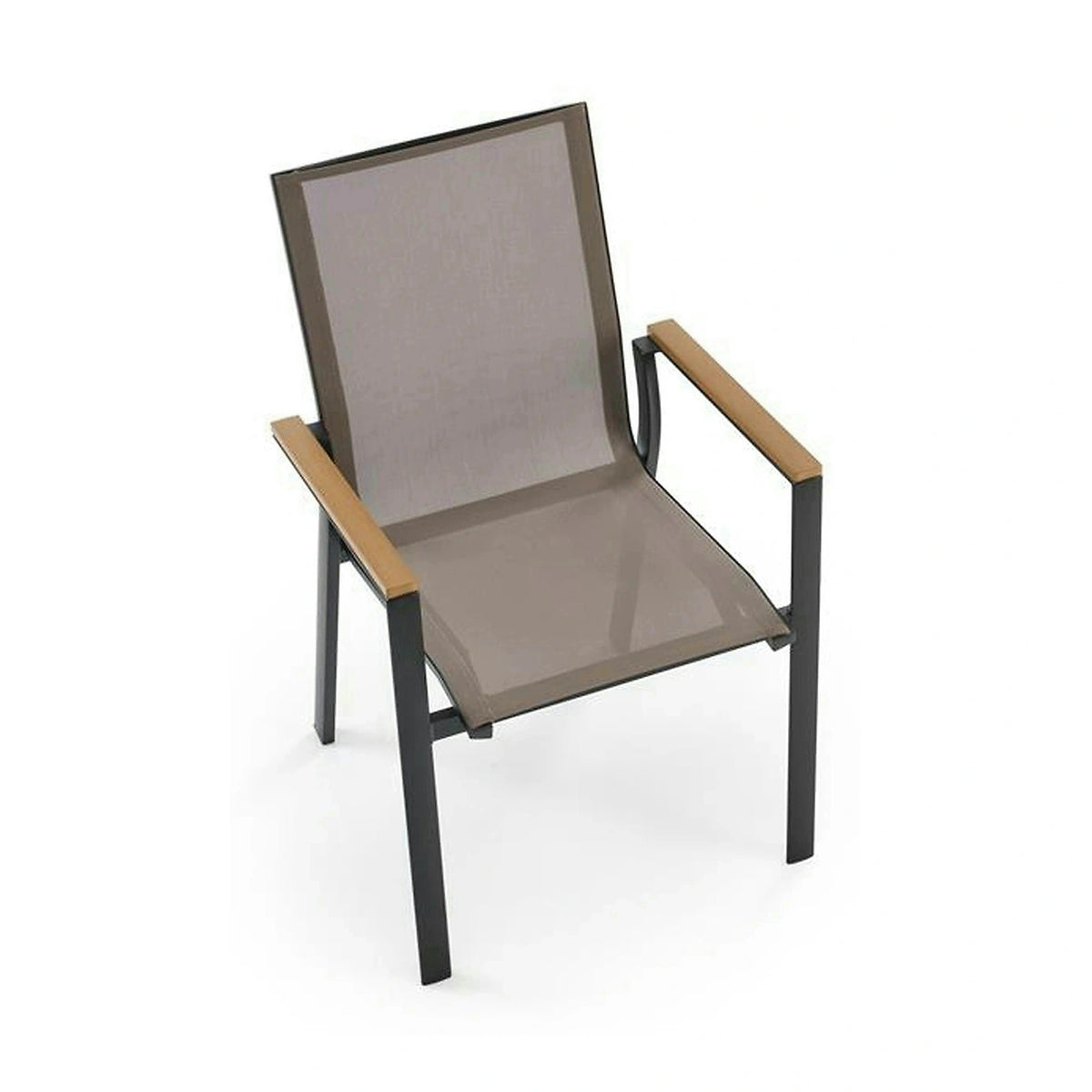 Scaun FIERRO, gri/negru, plasa/metal, 57x66x88 cm