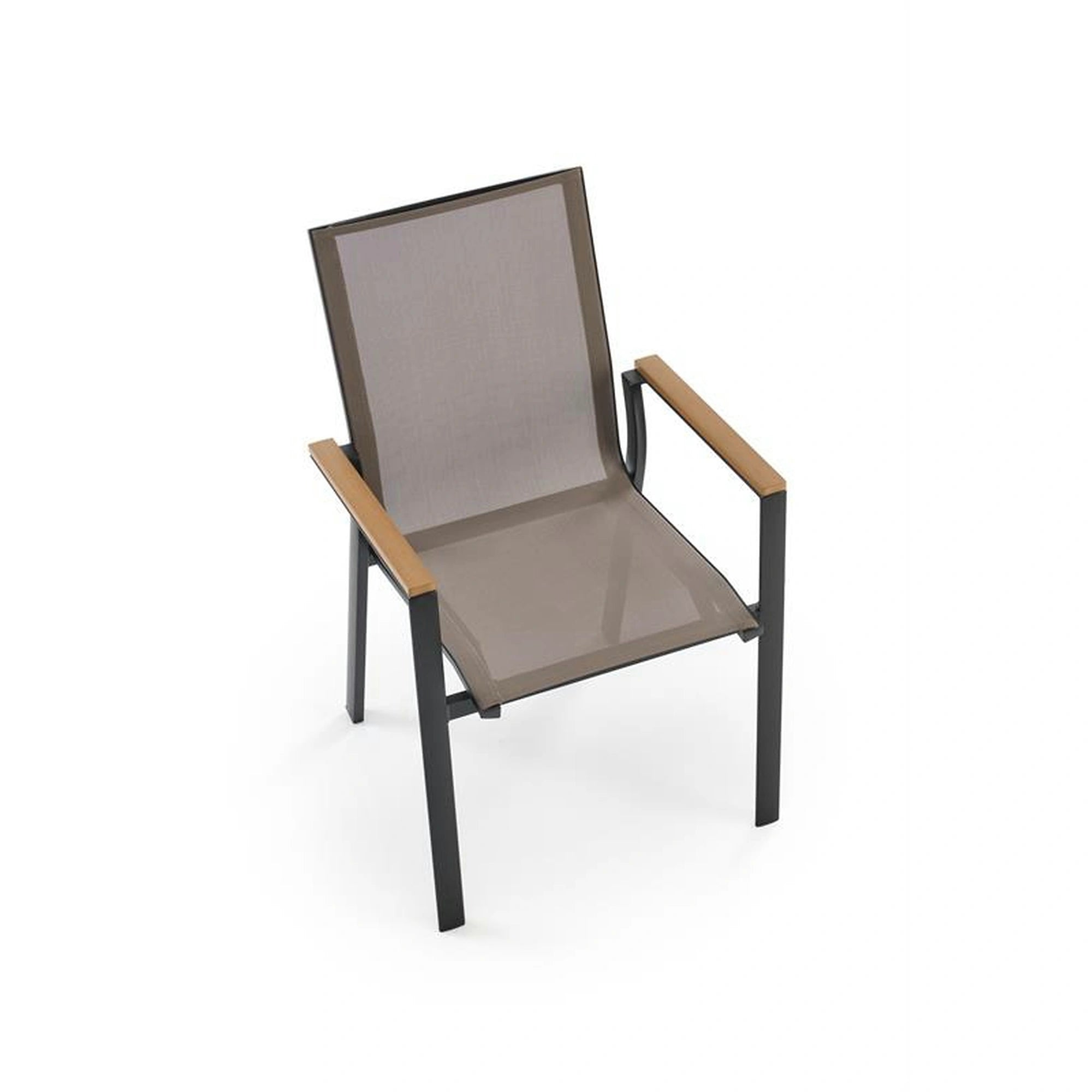 Scaun FIERRO, gri/negru, plasa/metal, 57x66x88 cm