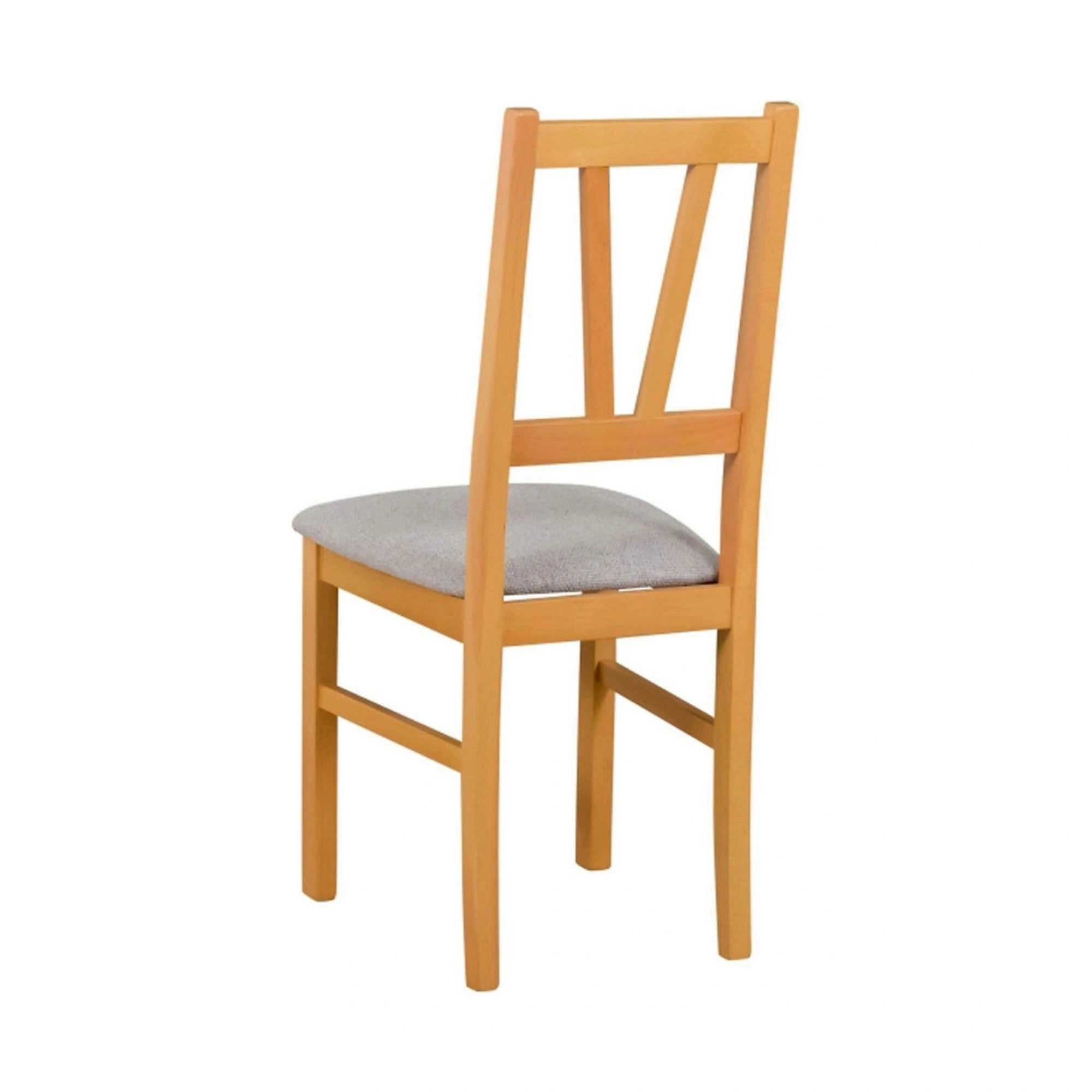 Scaun FILO, stejar auriu/gri, stofa clasica/lemn, 43x50x94 cm