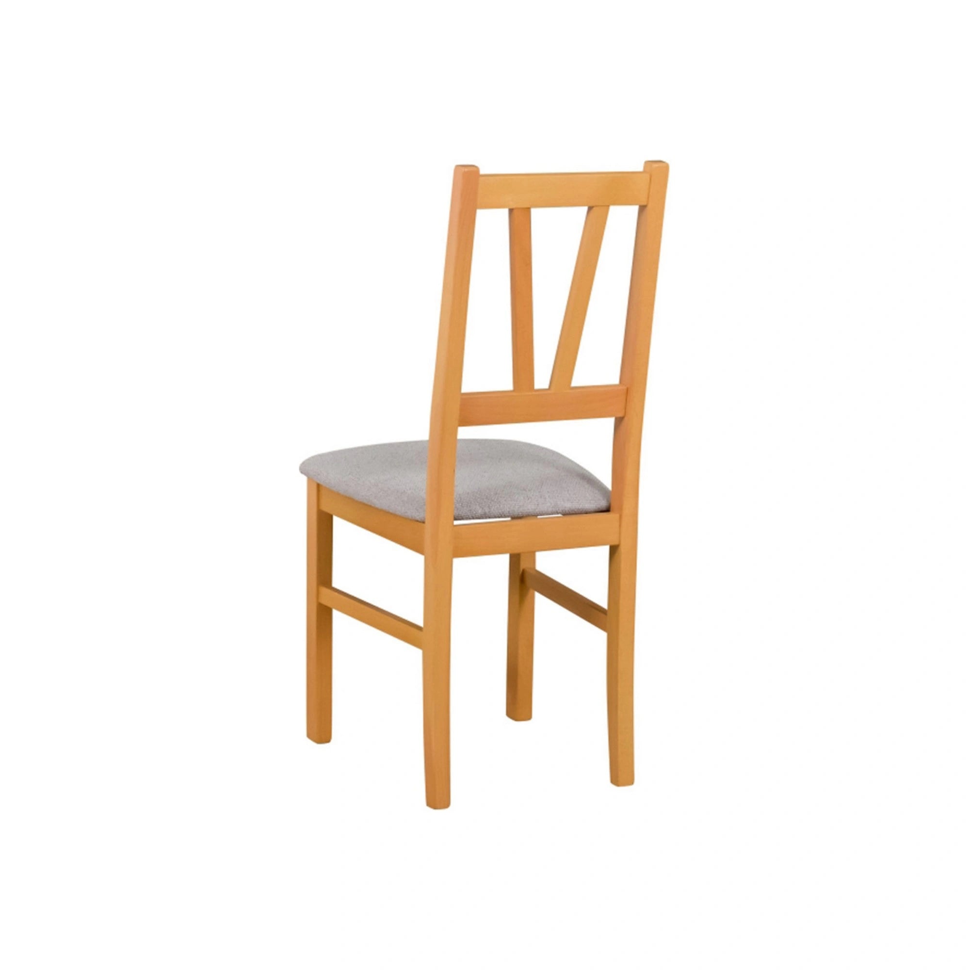 Scaun FILO, stejar auriu/gri, stofa clasica/lemn, 43x50x94 cm