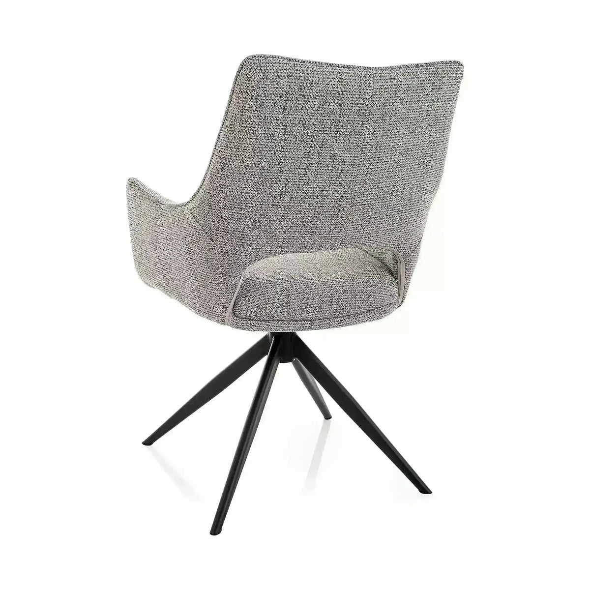 Scaun FINO II, gri/negru, stofă/metal, 59x44x87 cm