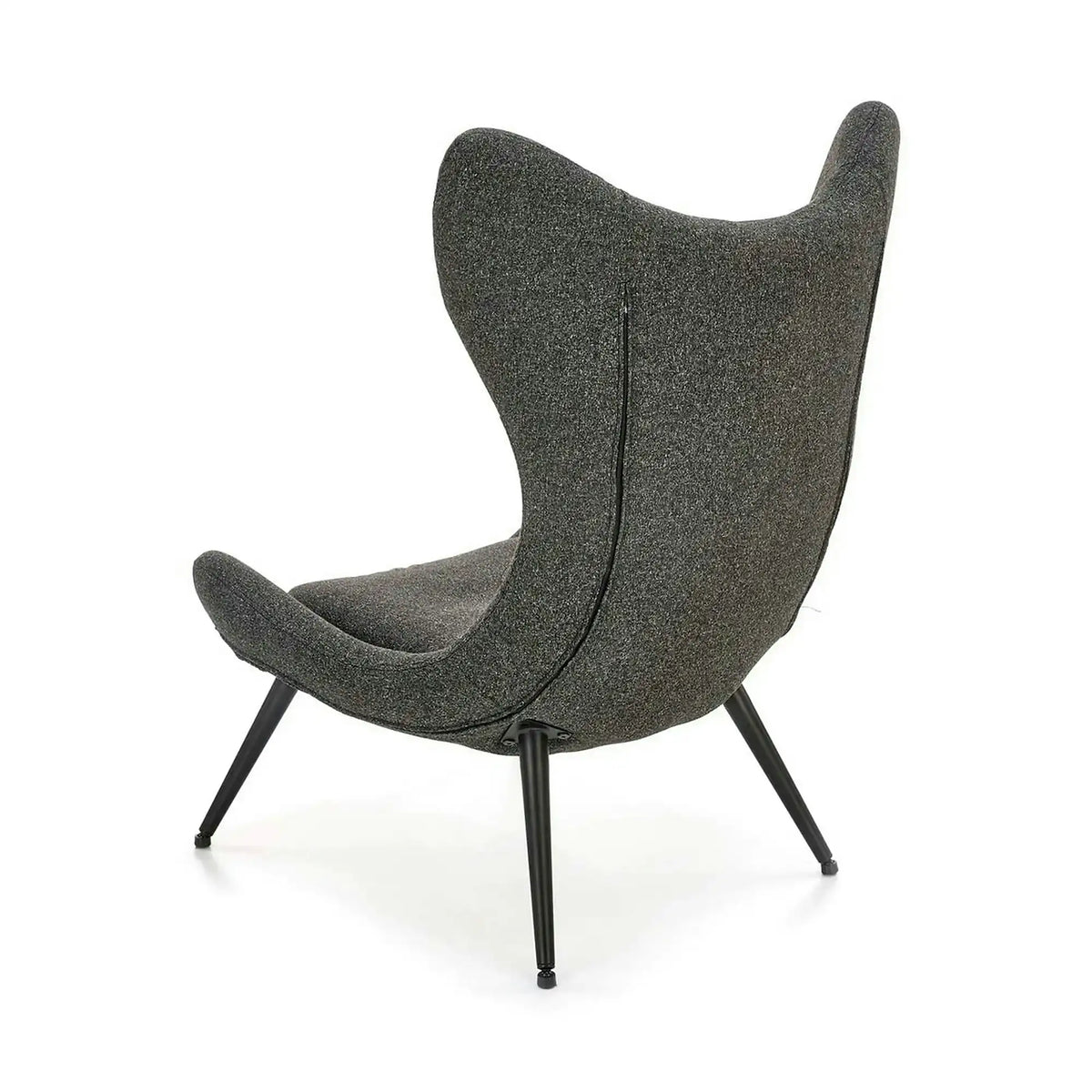 Scaun fluture ATLANTIS, gri antracit/negru, stofa/otel, 77x80x106 cm