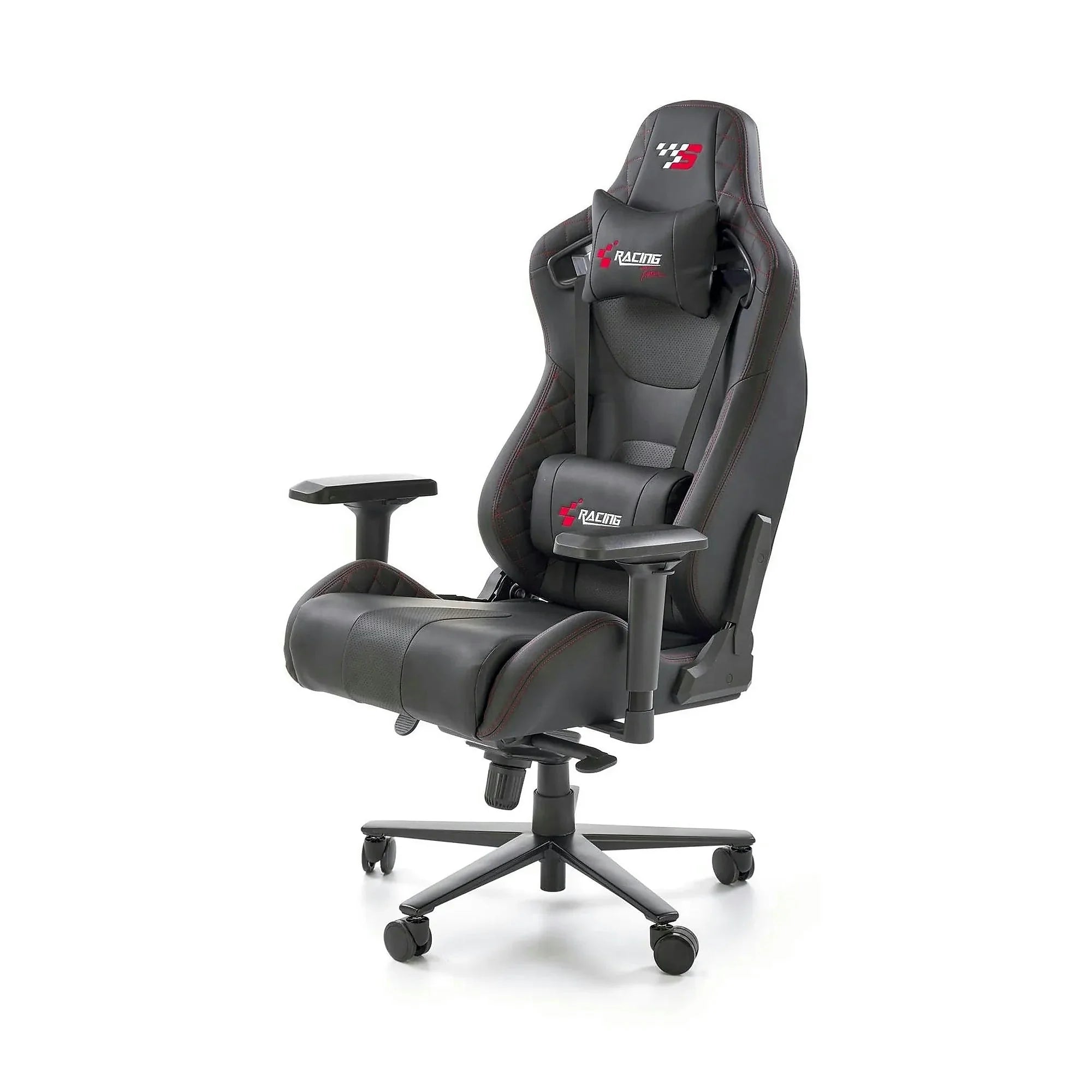 Scaun gaming CHAVEZ, negru, piele ecologica, 77x70x129/135 cm
