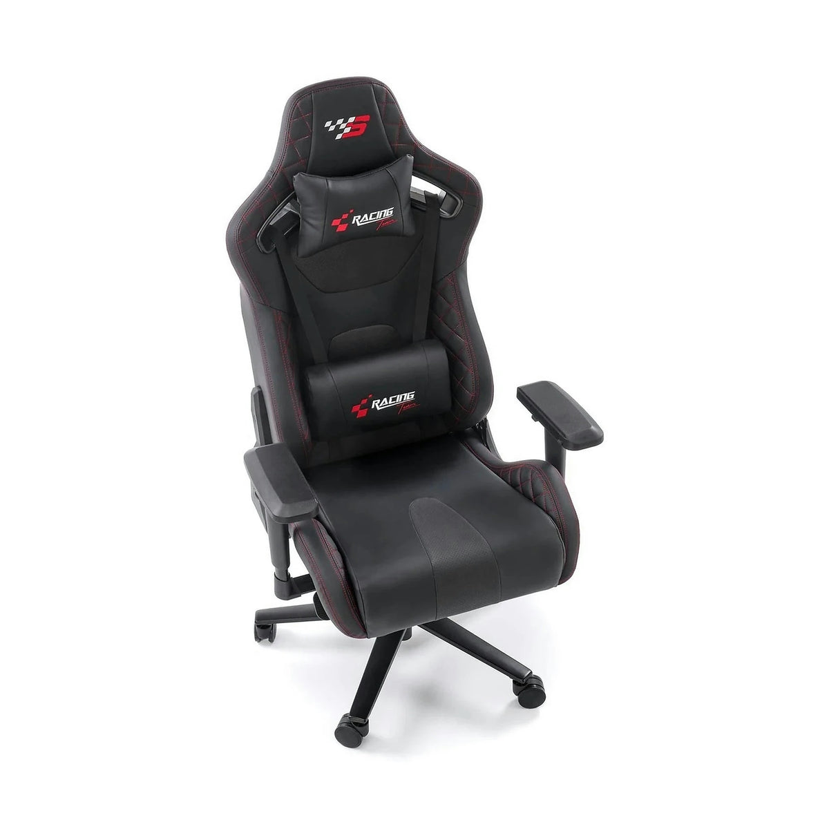 Scaun gaming CHAVEZ, negru, piele ecologica, 77x70x129/135 cm