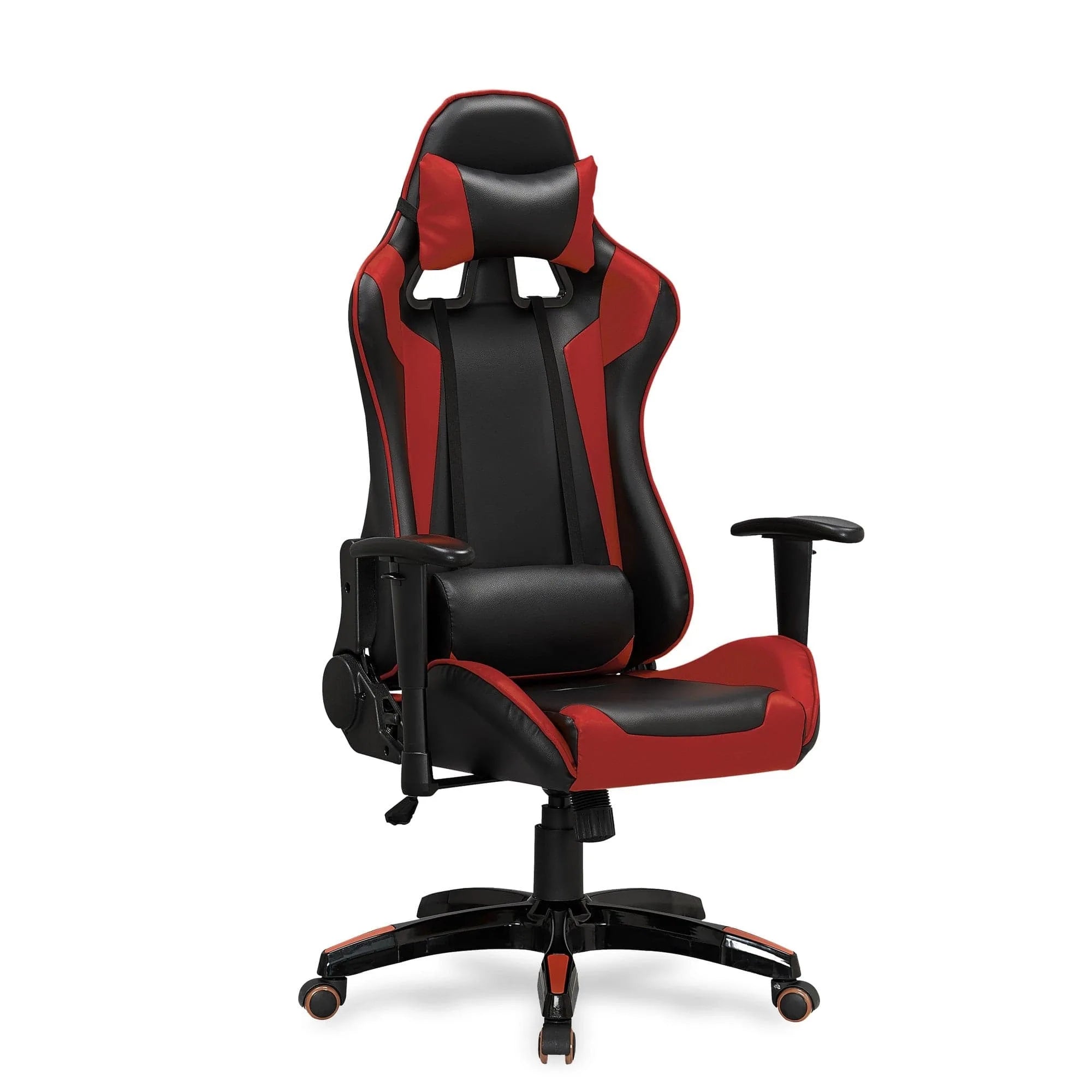 Scaun gaming DEFENDER, rosu/negru, piele ecologica, 68x69x126/134 cm