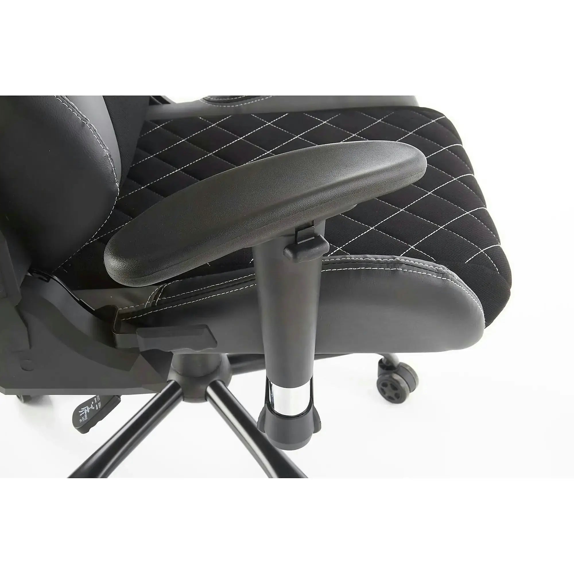 Scaun gaming DRAKE, negru/gri, stofa, 69x62x127/134 cm