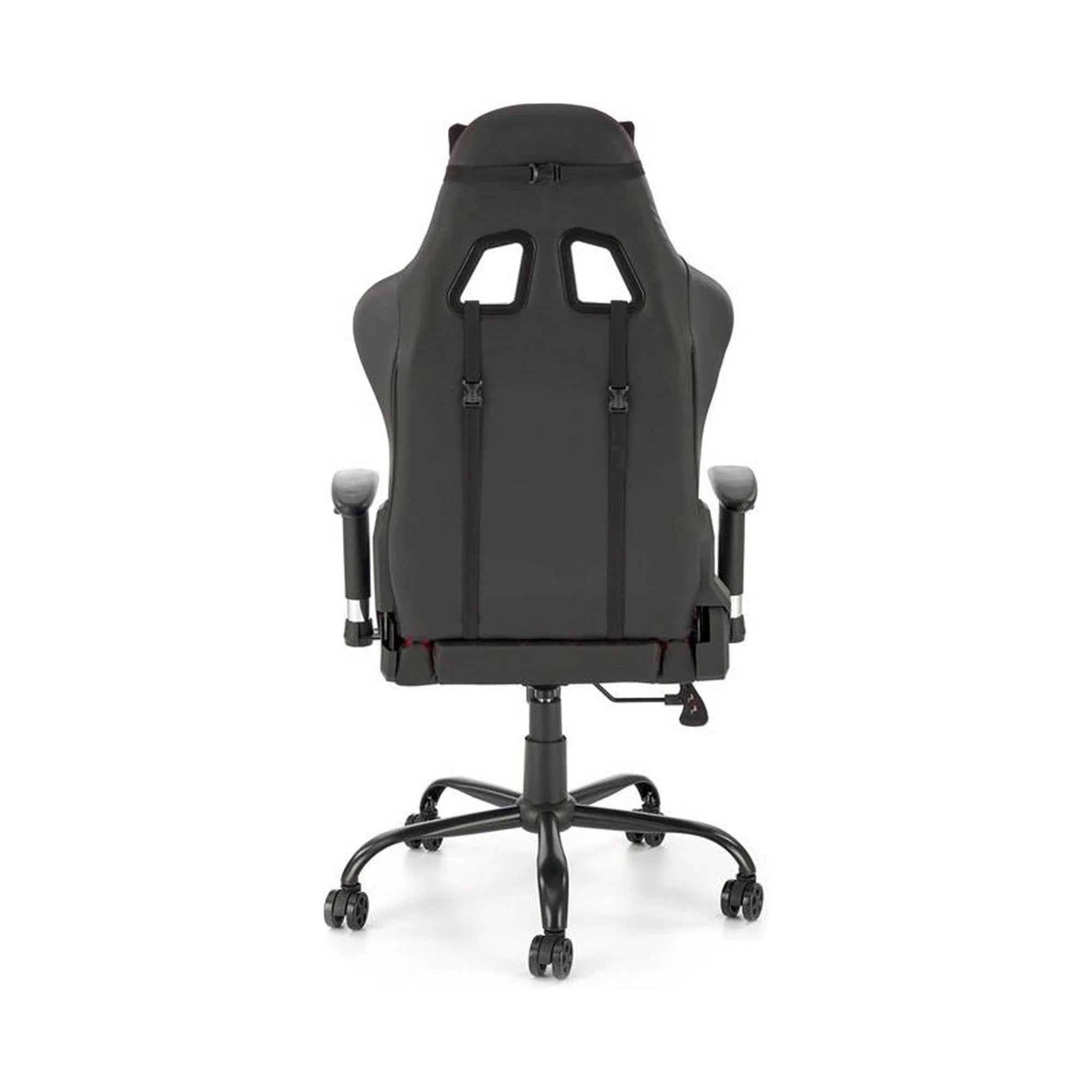 Scaun gaming DRAKE, rosu/negru, stofa, 69x62x127/134 cm