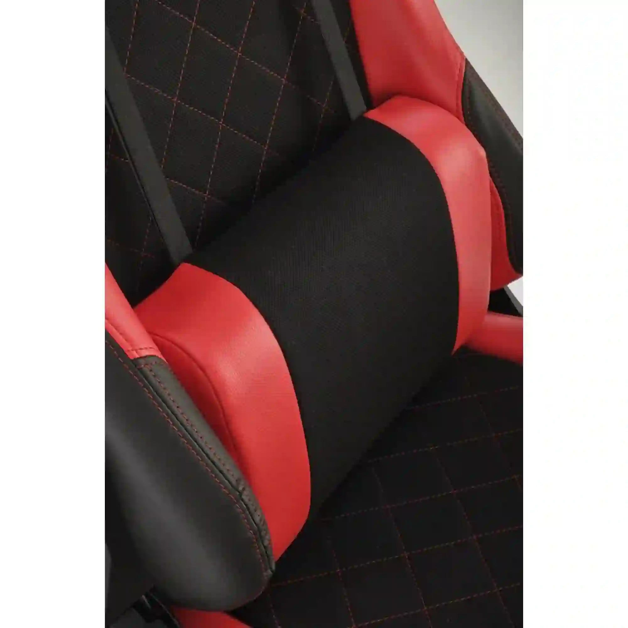 Scaun gaming DRAKE, rosu/negru, stofa, 69x62x127/134 cm