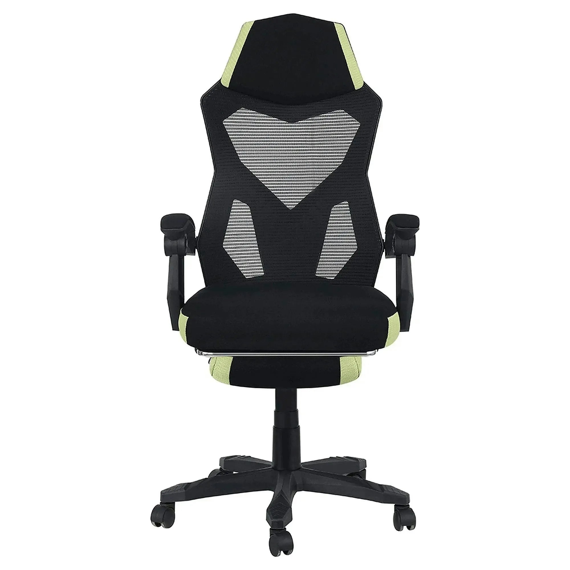 Scaun gaming JORIK NEW, negru/verde, plasa/plastic, 60x65x108/118 cm