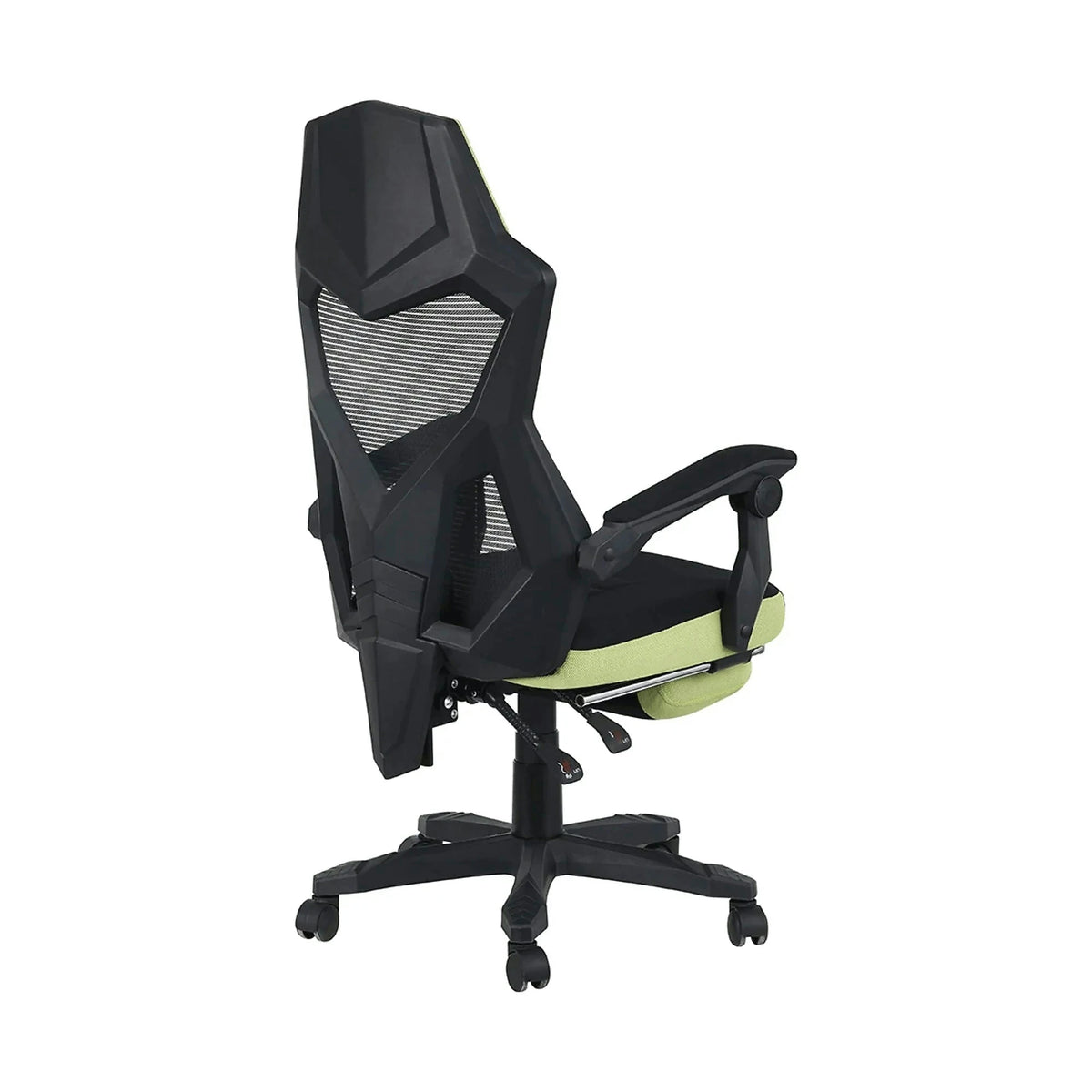 Scaun gaming JORIK NEW, negru/verde, plasa/plastic, 60x65x108/118 cm
