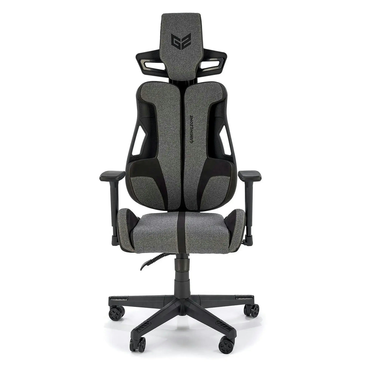 Scaun gaming NITRO 2, gri/negru, material textil, 66x68x130/137 cm