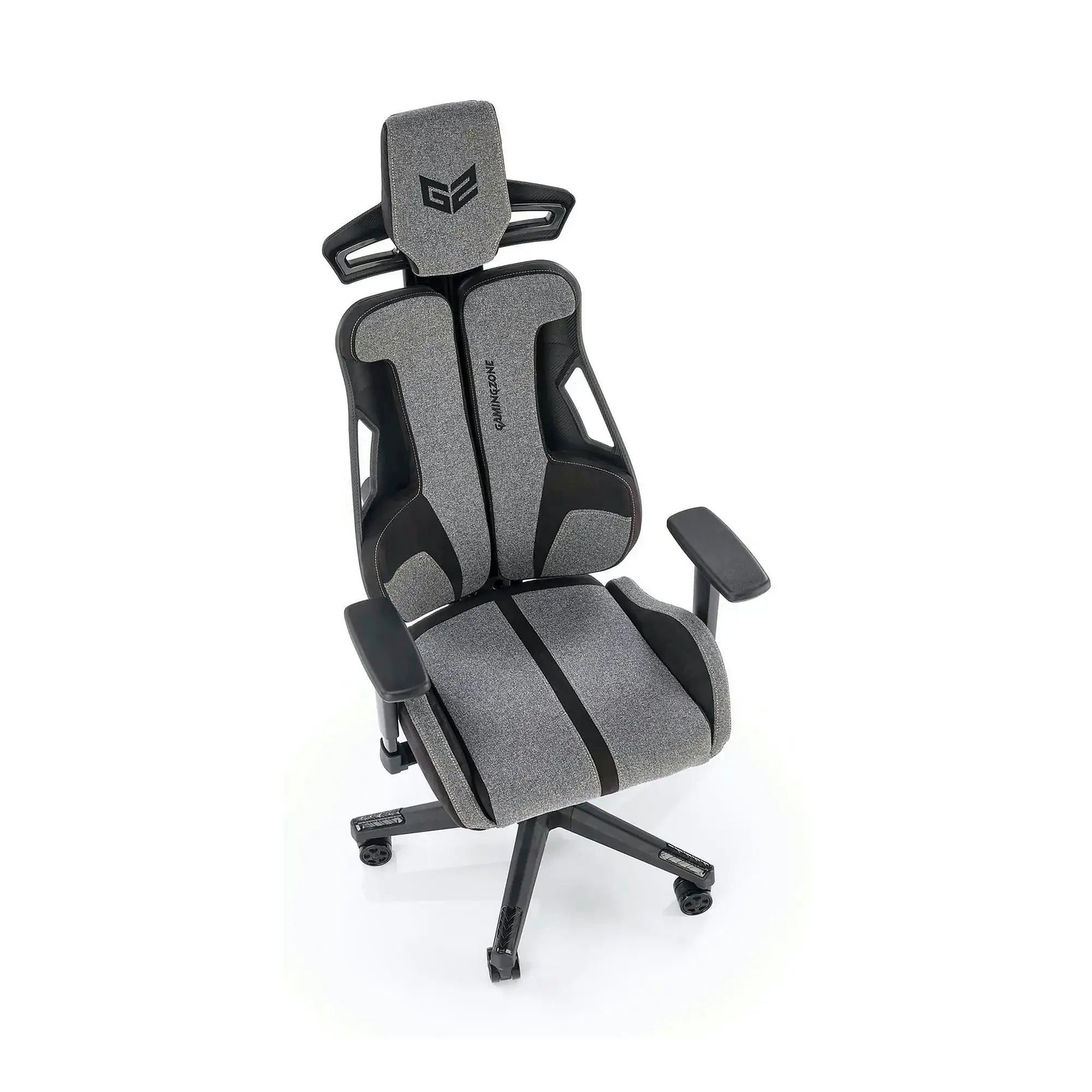 Scaun gaming NITRO 2, gri/negru, material textil, 66x68x130/137 cm