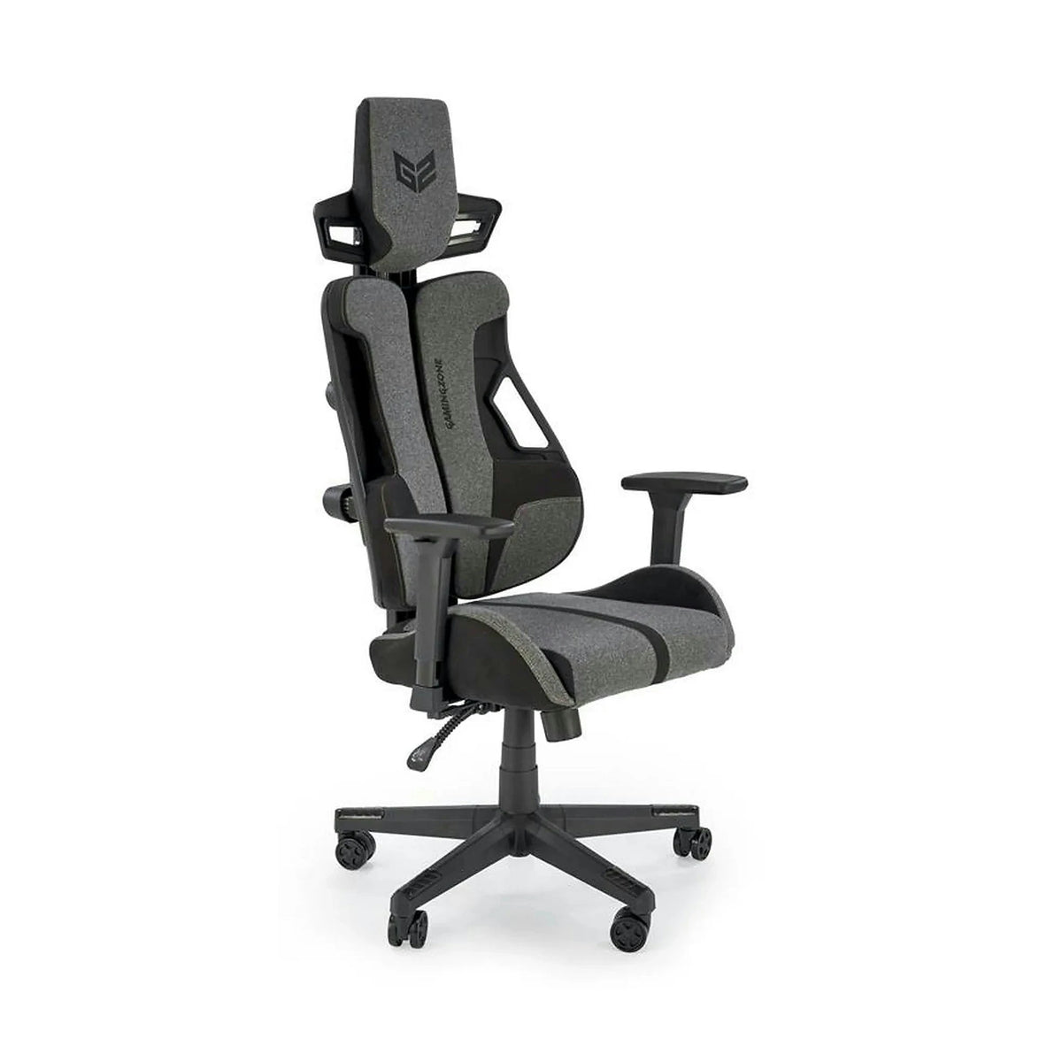 Scaun gaming NITRO 2, gri/negru, material textil, 66x68x130/137 cm