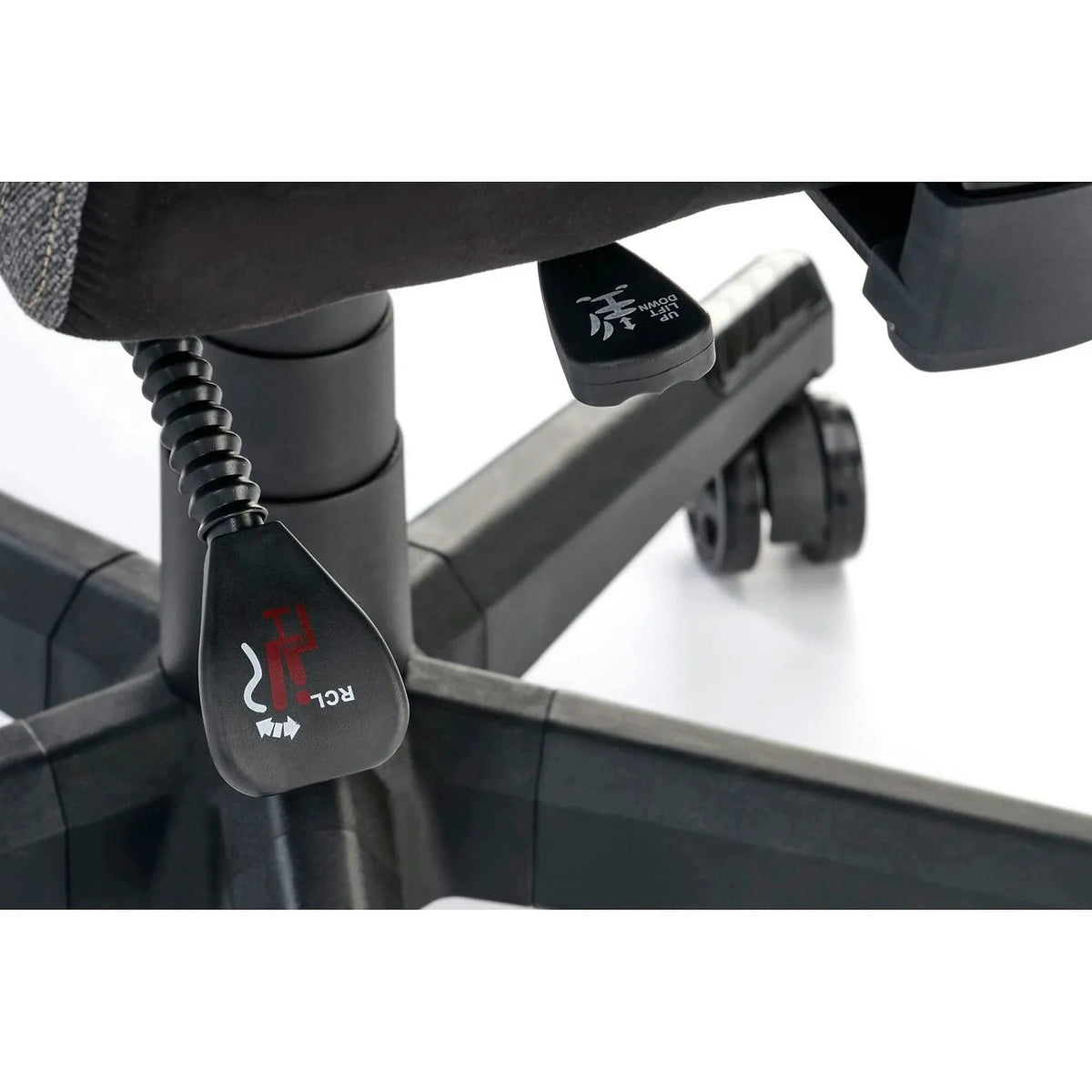 Scaun gaming NITRO 2, gri/negru, material textil, 66x68x130/137 cm