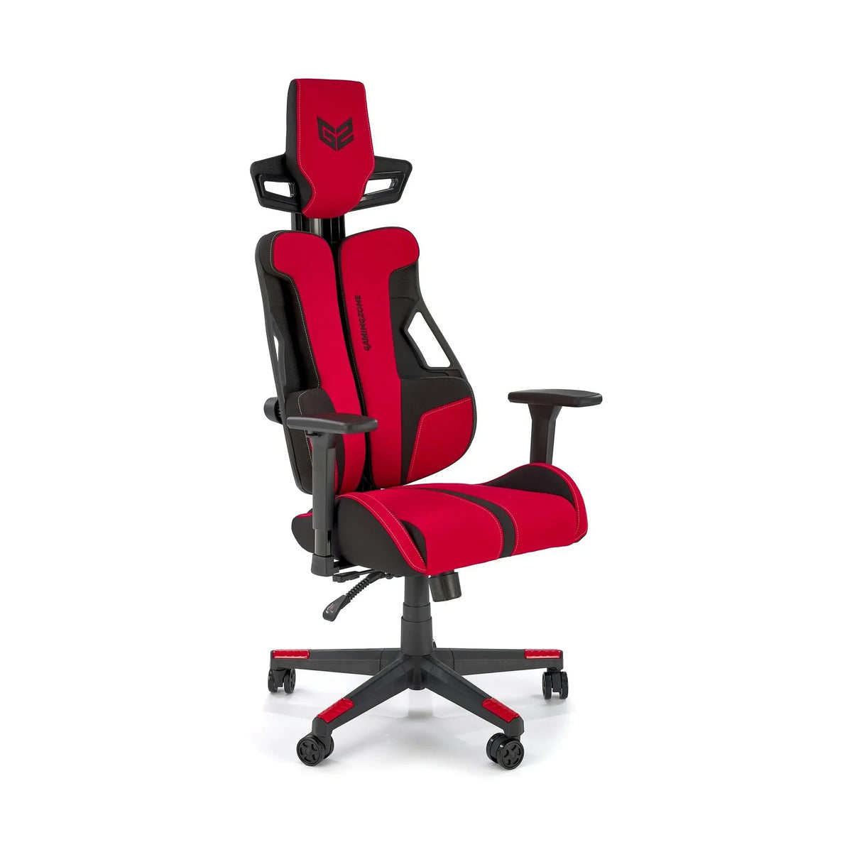 Scaun gaming NITRO 2, rosu/negru, material textil, 66x68x130/137 cm
