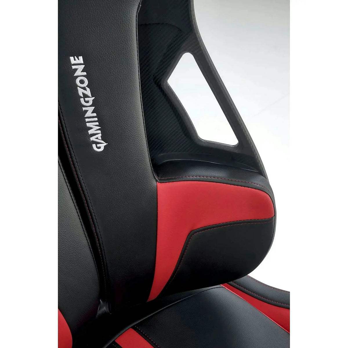 Scaun gaming NITRO, negru/rosu, piele ecologica/material textil, 66x68x130/137 cm