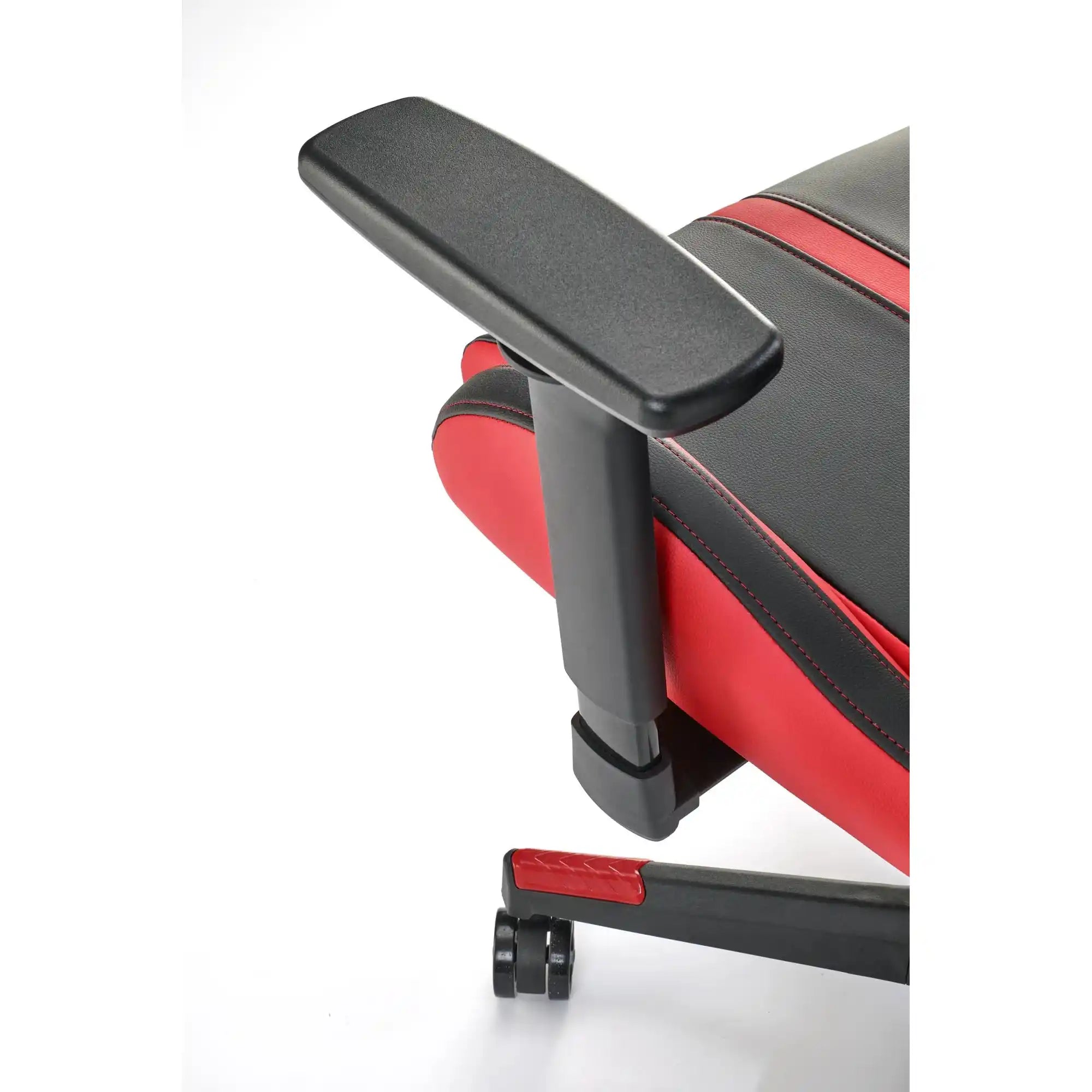 Scaun gaming NITRO, negru/rosu, piele ecologica/material textil, 66x68x130/137 cm