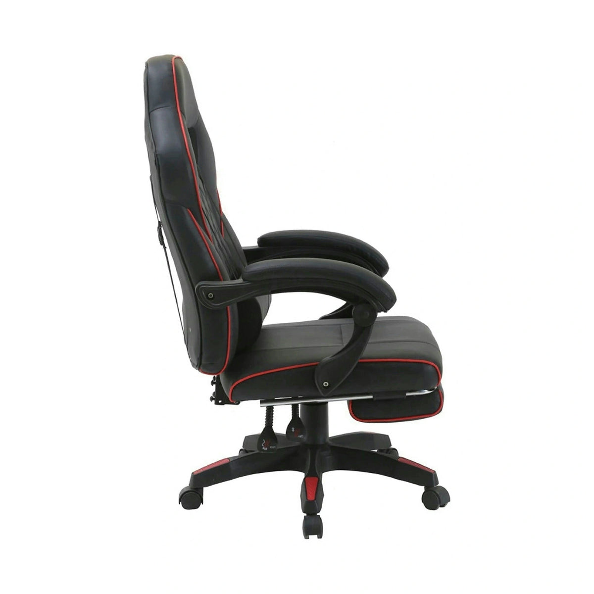 Scaun gaming RIKU, negru, piele ecologica, 71x64x112/122 cm