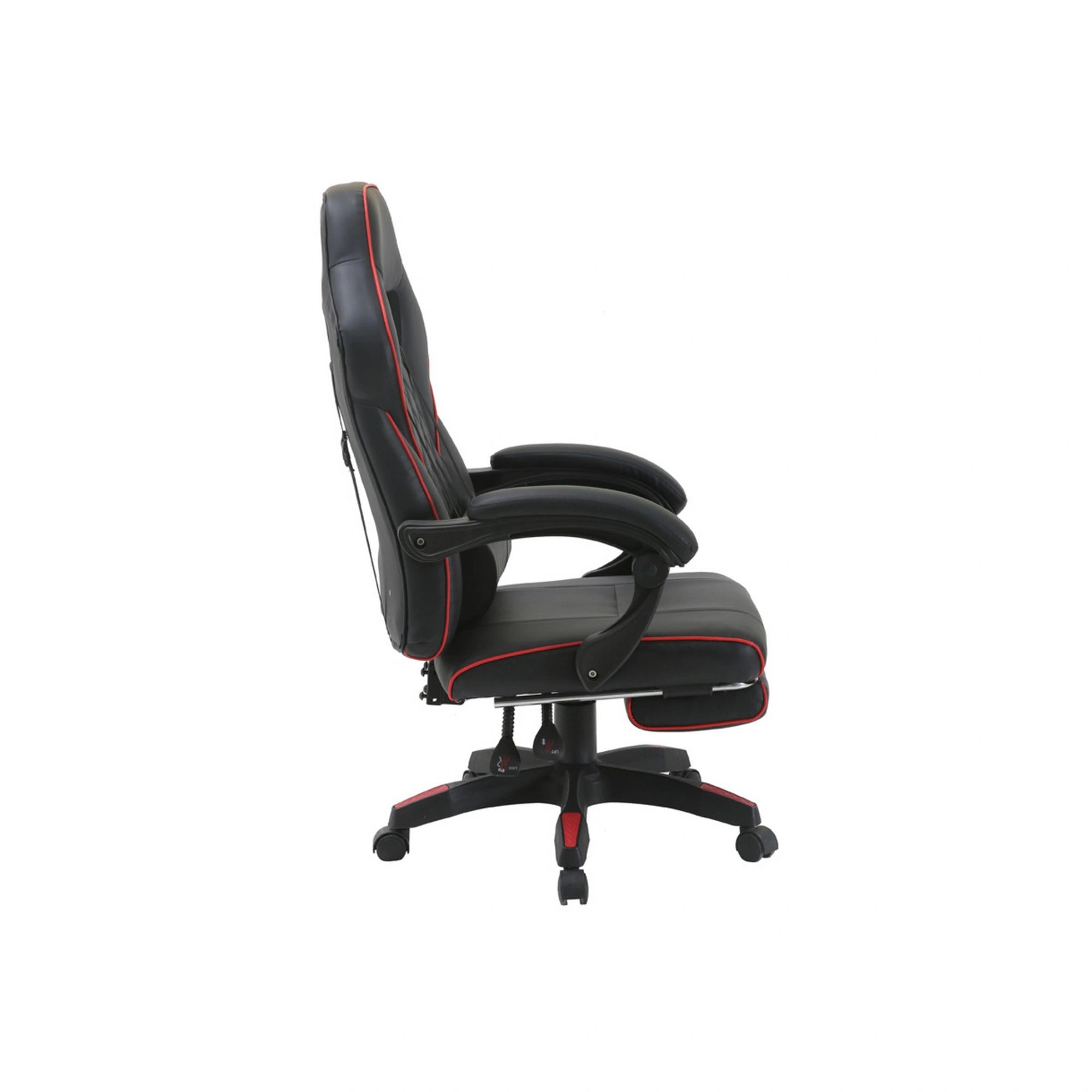 Scaun gaming RIKU, negru, piele ecologica, 71x64x112/122 cm