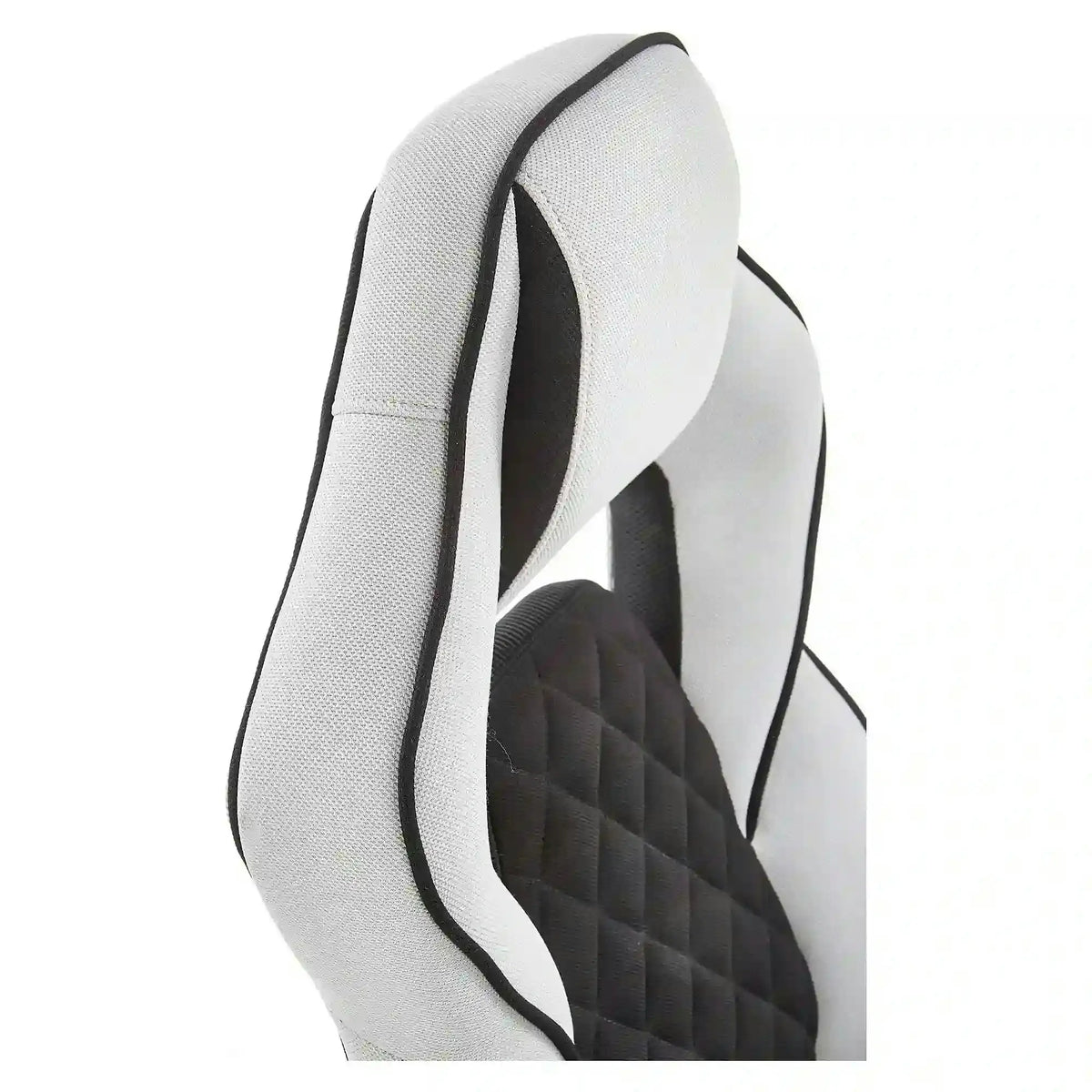 Scaun gaming SONIC, negru/gri, stofa, 69x70x115/124 cm