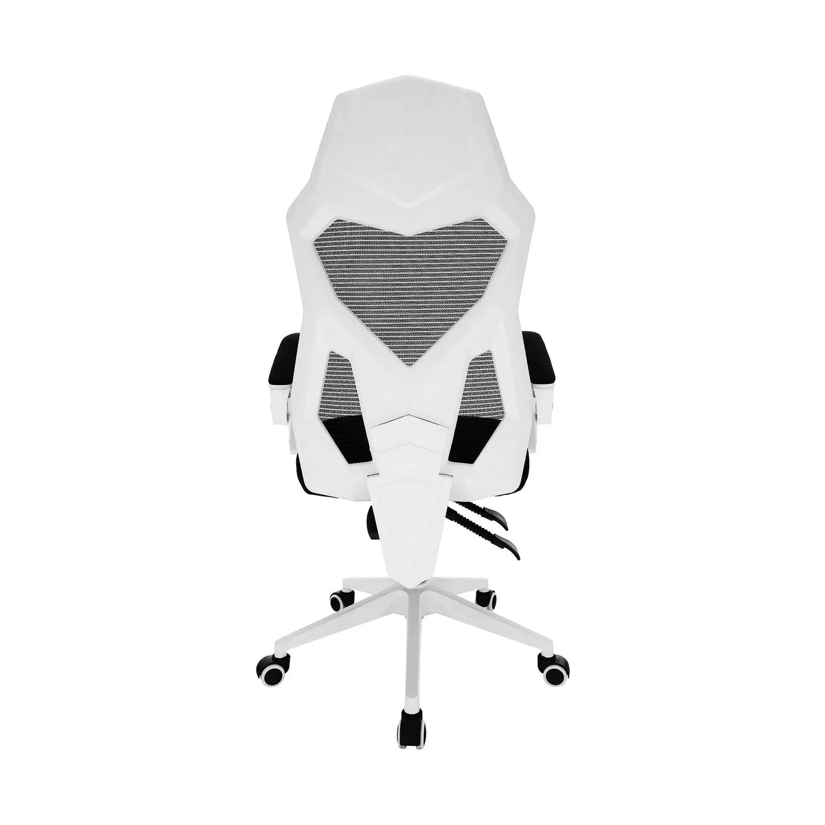 Scaun gaming YOKO, negru/alb, material textil/plastic, 60x65x113/123 cm
