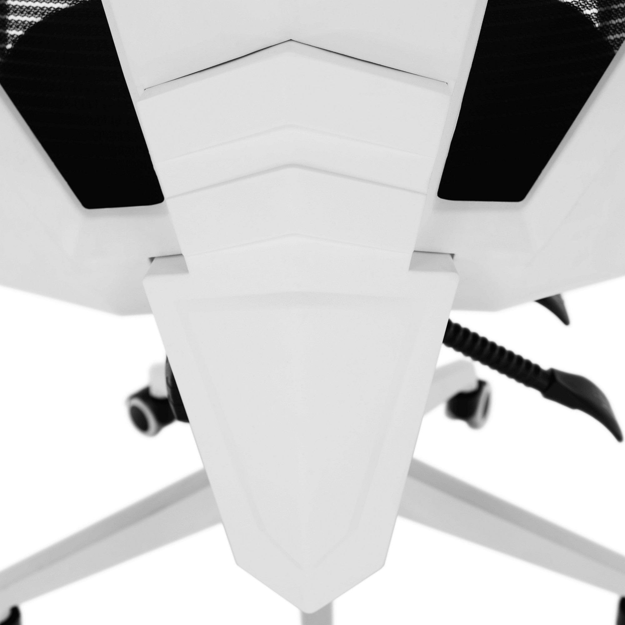 Scaun gaming YOKO, negru/alb, material textil/plastic, 60x65x113/123 cm