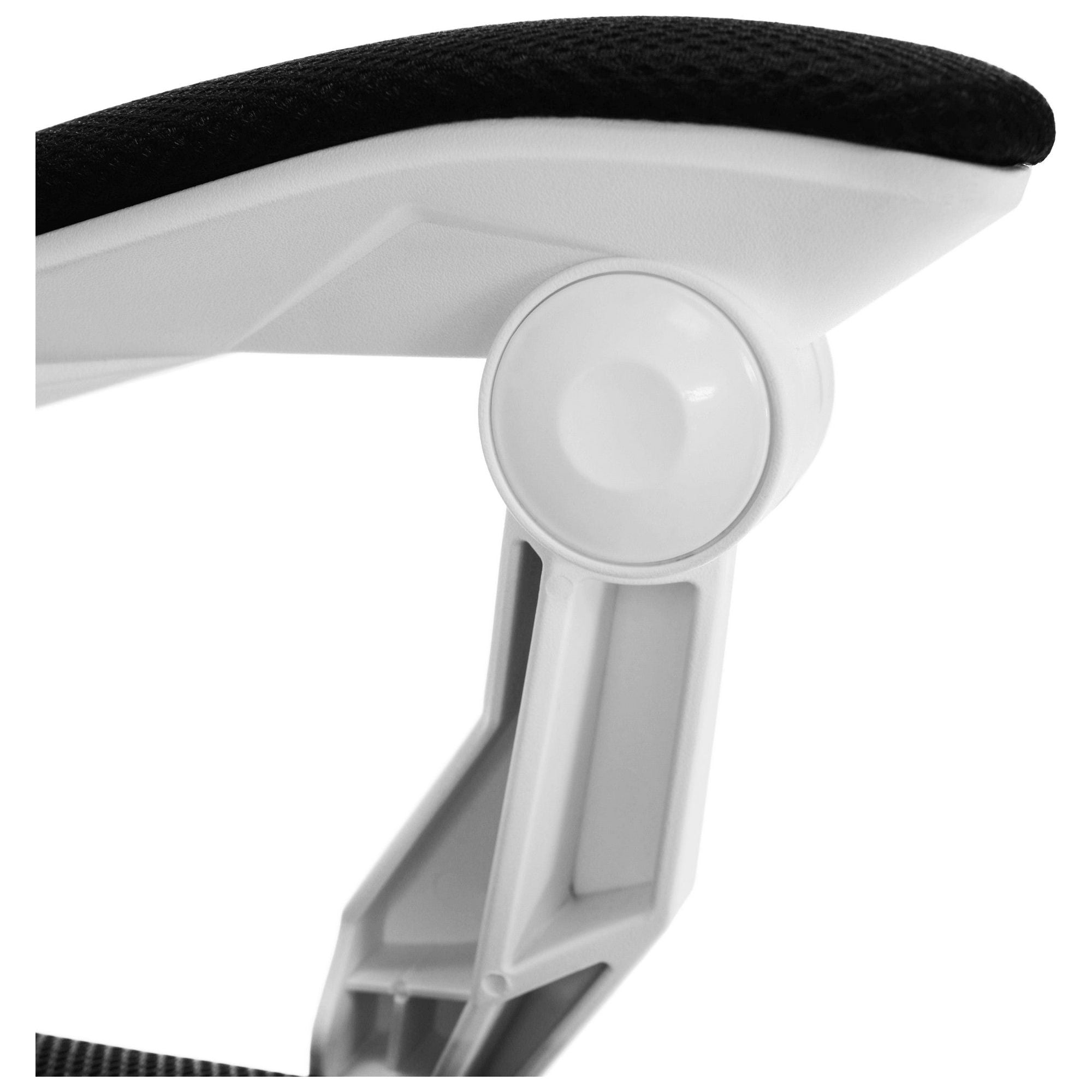 Scaun gaming YOKO, negru/alb, material textil/plastic, 60x65x113/123 cm