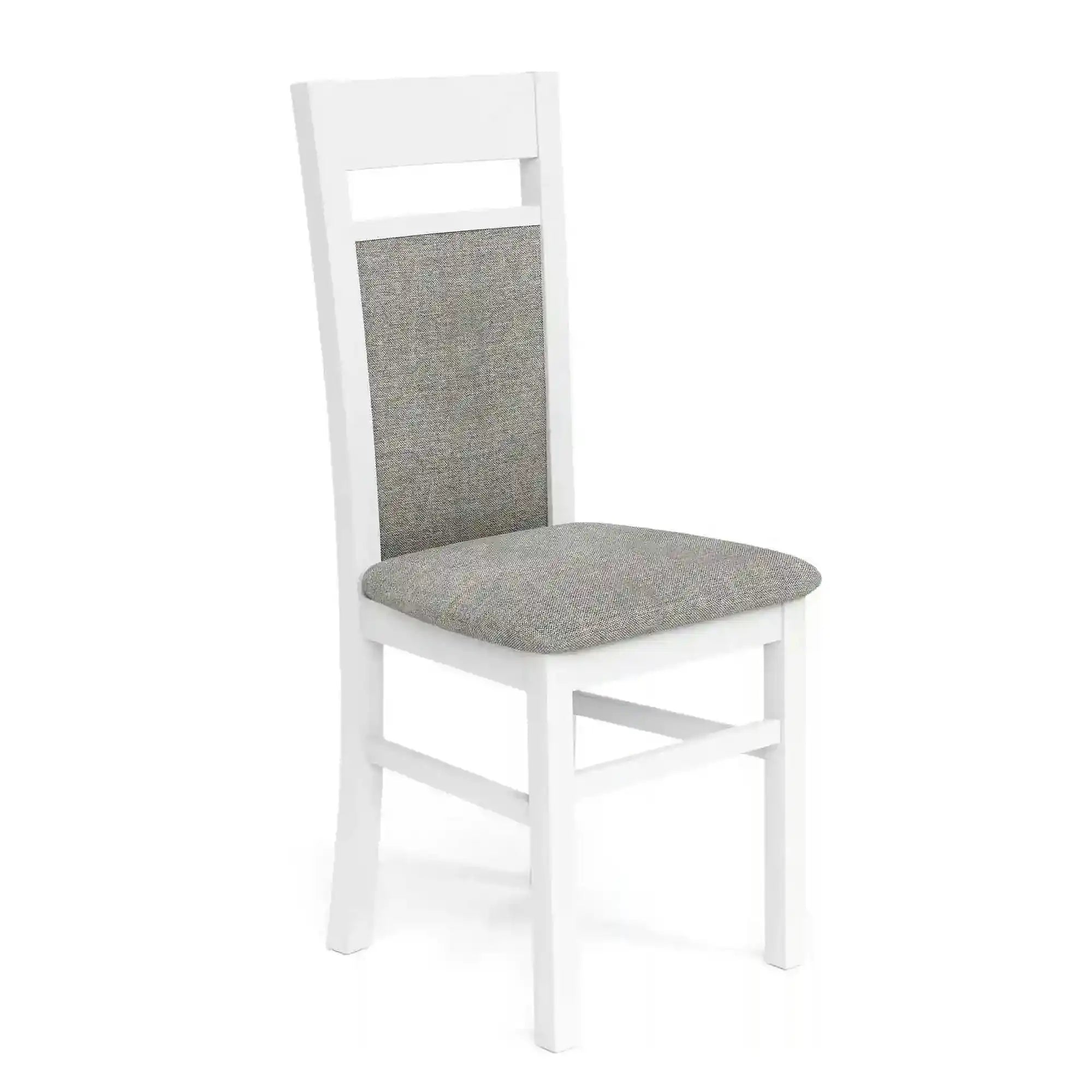 Scaun GERARD 2, gri/alb, stofa clasica/lemn de fag, 44X55X97 CM