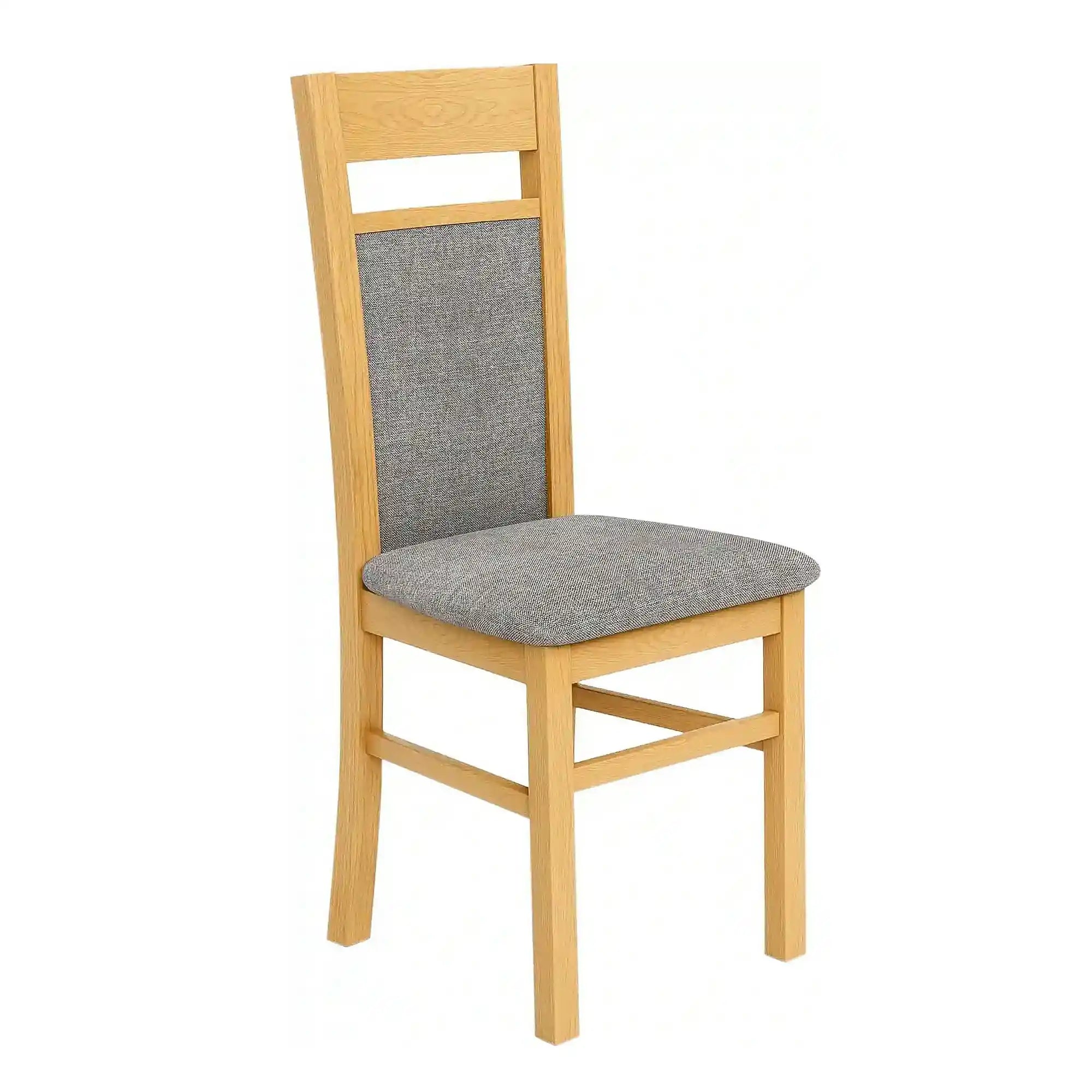 Scaun GERARD 2, gri/stejar honey, stofa clasica/lemn de fag, 44x55x97 cm