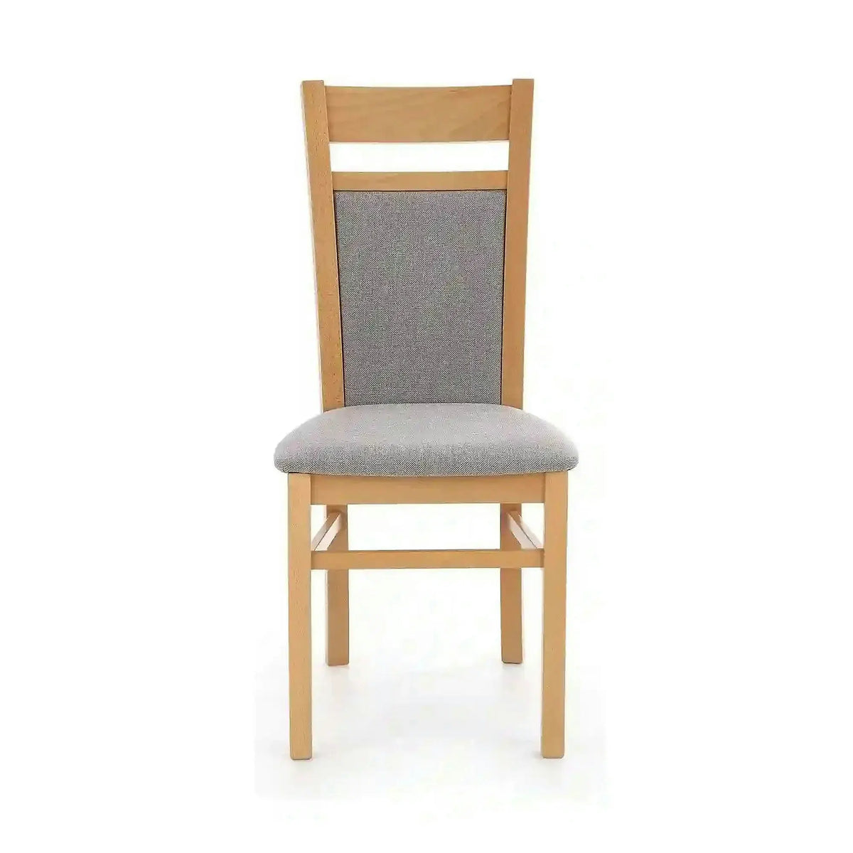 Scaun GERARD 2, gri/stejar honey, stofa clasica/lemn de fag, 44x55x97 cm