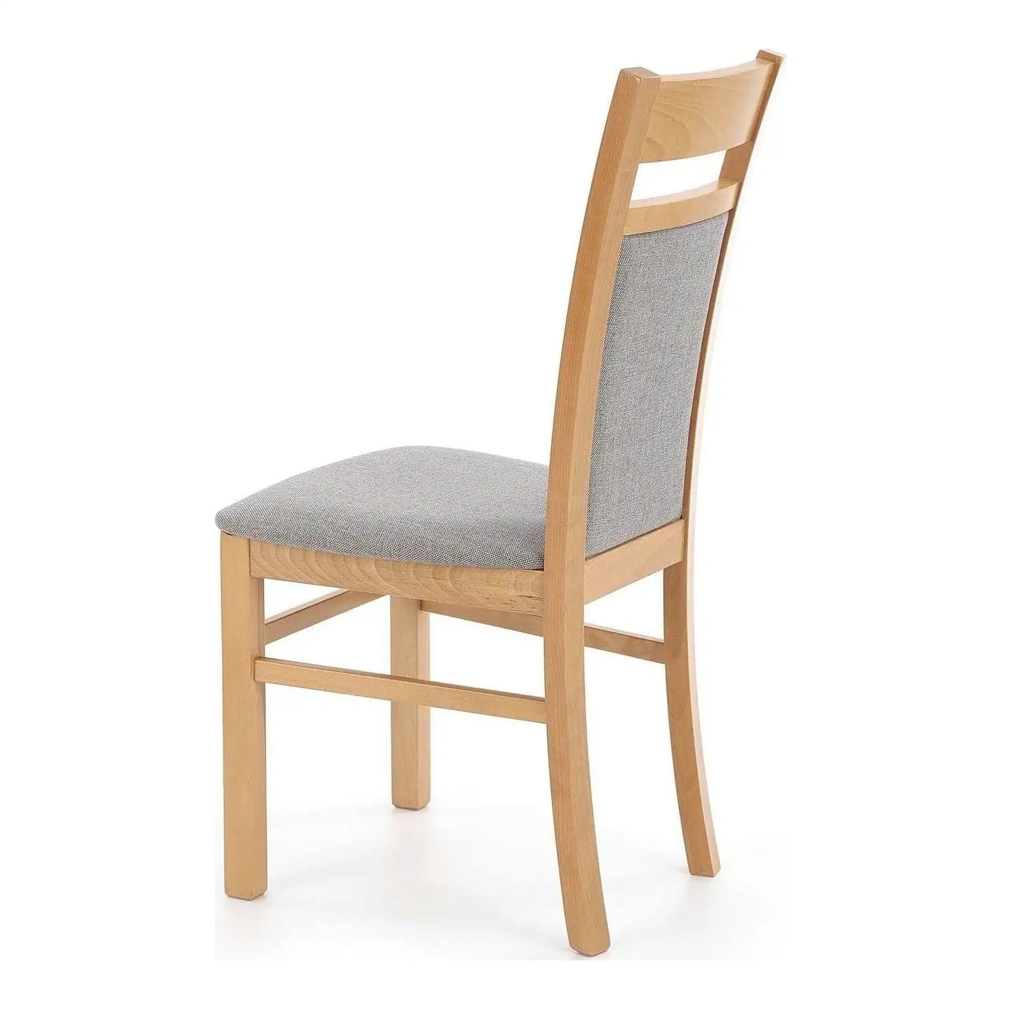 Scaun GERARD 2, gri/stejar honey, stofa clasica/lemn de fag, 44x55x97 cm