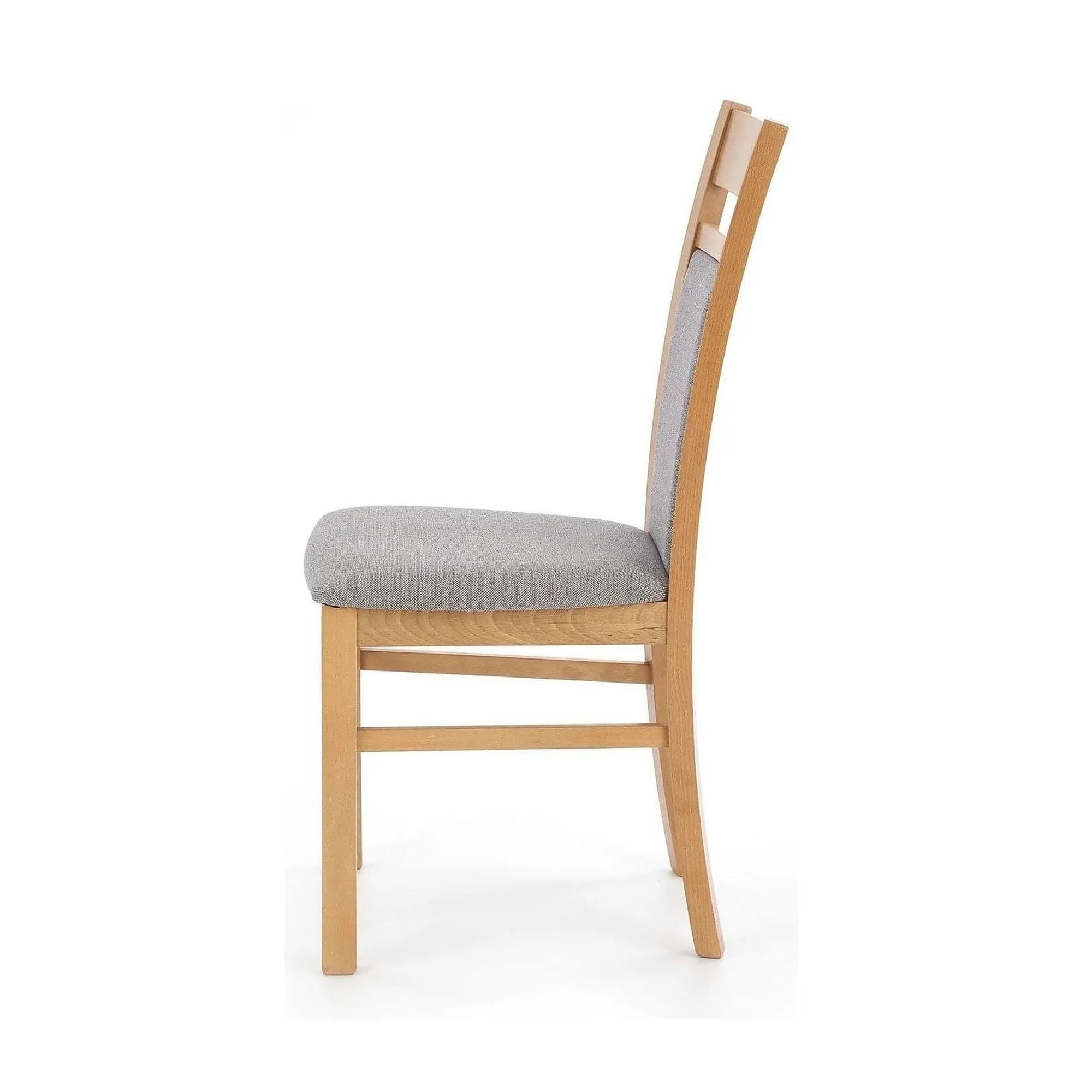 Scaun GERARD 2, gri/stejar honey, stofa clasica/lemn de fag, 44x55x97 cm