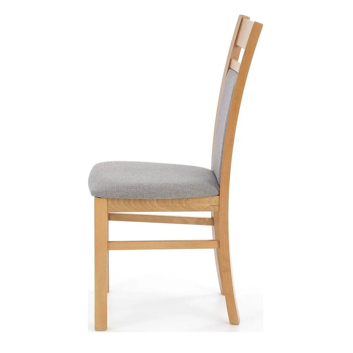 Scaun GERARD 2, gri/stejar honey, stofa clasica/lemn de fag, 44x55x97 cm