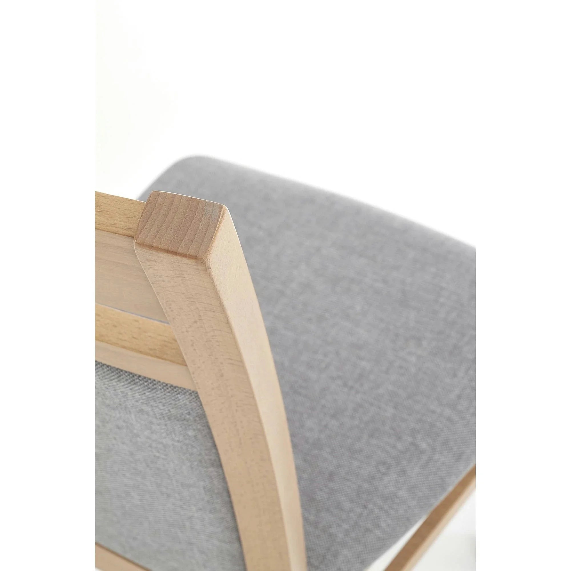 Scaun GERARD 2, gri/stejar honey, stofa clasica/lemn de fag, 44x55x97 cm