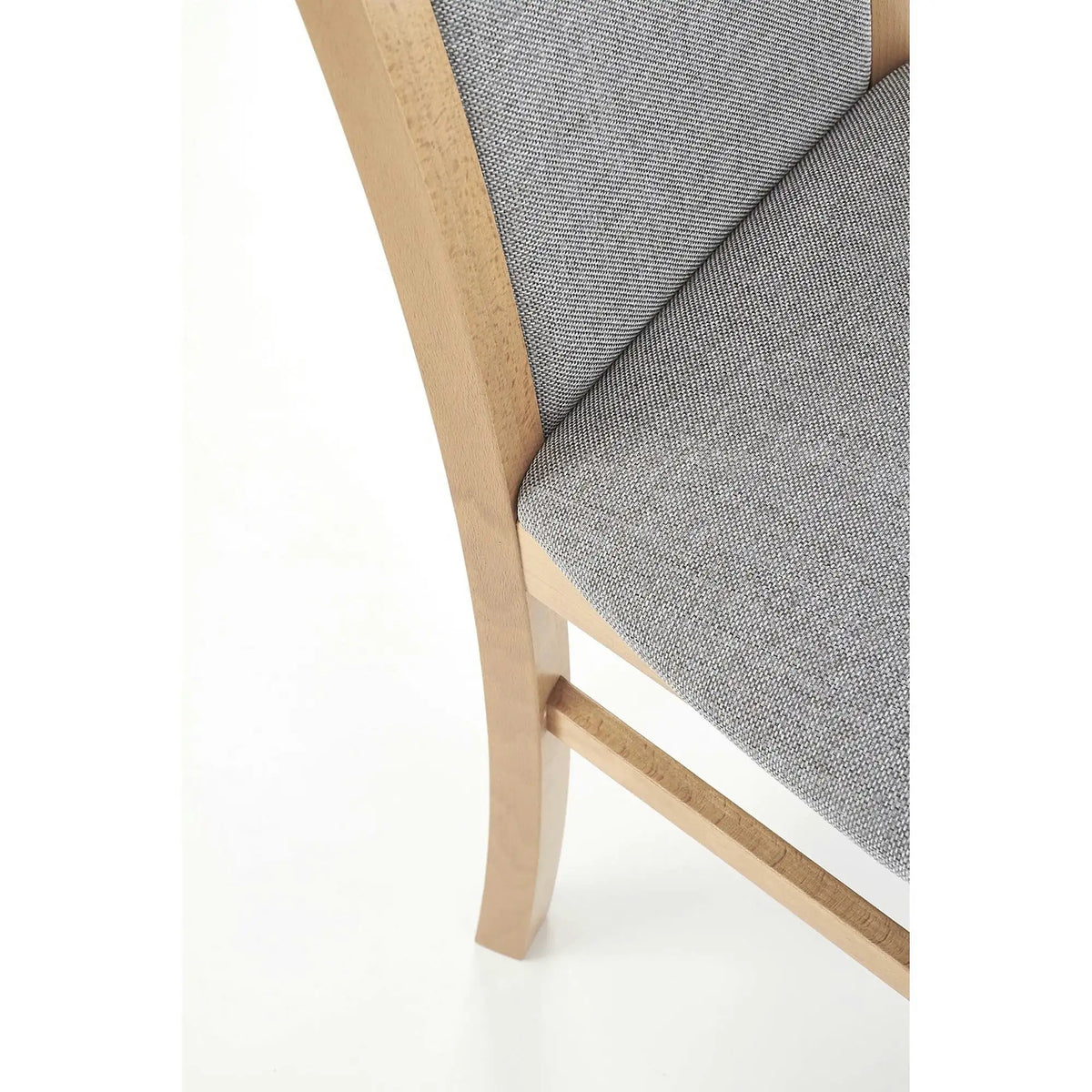 Scaun GERARD 2, gri/stejar honey, stofa clasica/lemn de fag, 44x55x97 cm
